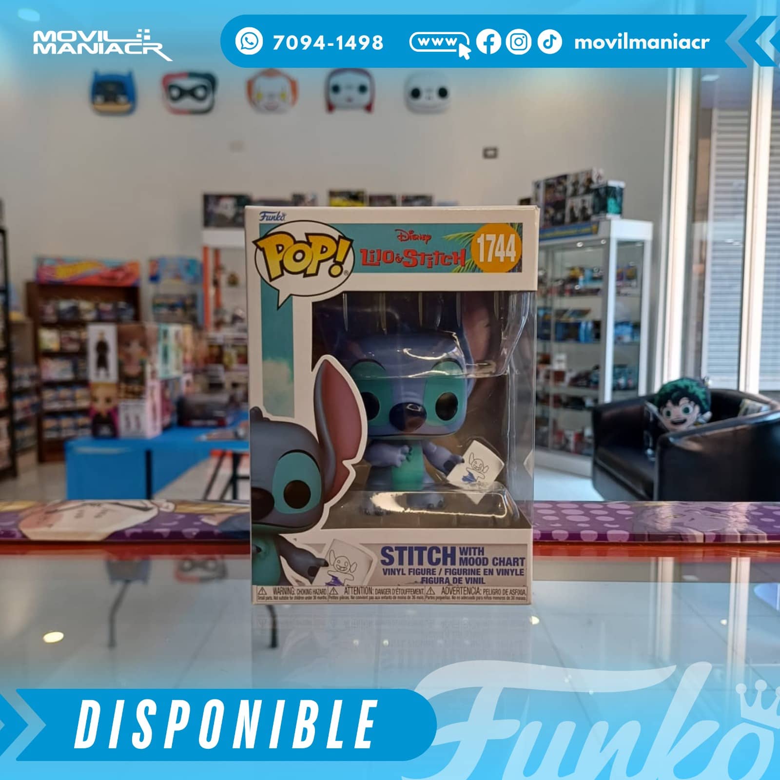 Funko Pop Lilo and Stitch Stitch w Mood Chart #1744 - (Stock) ¡Disponible Ahora! 2 Funko Pop Lilo and Stitch Stitch w Mood Chart #1744 - (Stock) ¡Disponible Ahora!