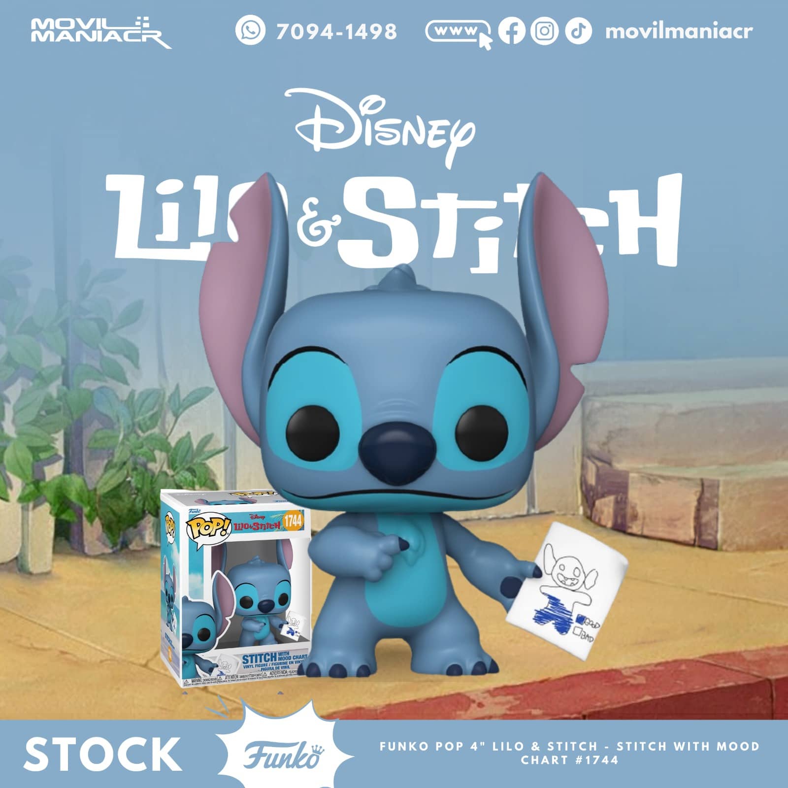 Funko Pop Lilo and Stitch Stitch w Mood Chart #1744 - (Stock) ¡Disponible Ahora! 1 Funko Pop Lilo and Stitch Stitch w Mood Chart #1744 - (Stock) ¡Disponible Ahora!