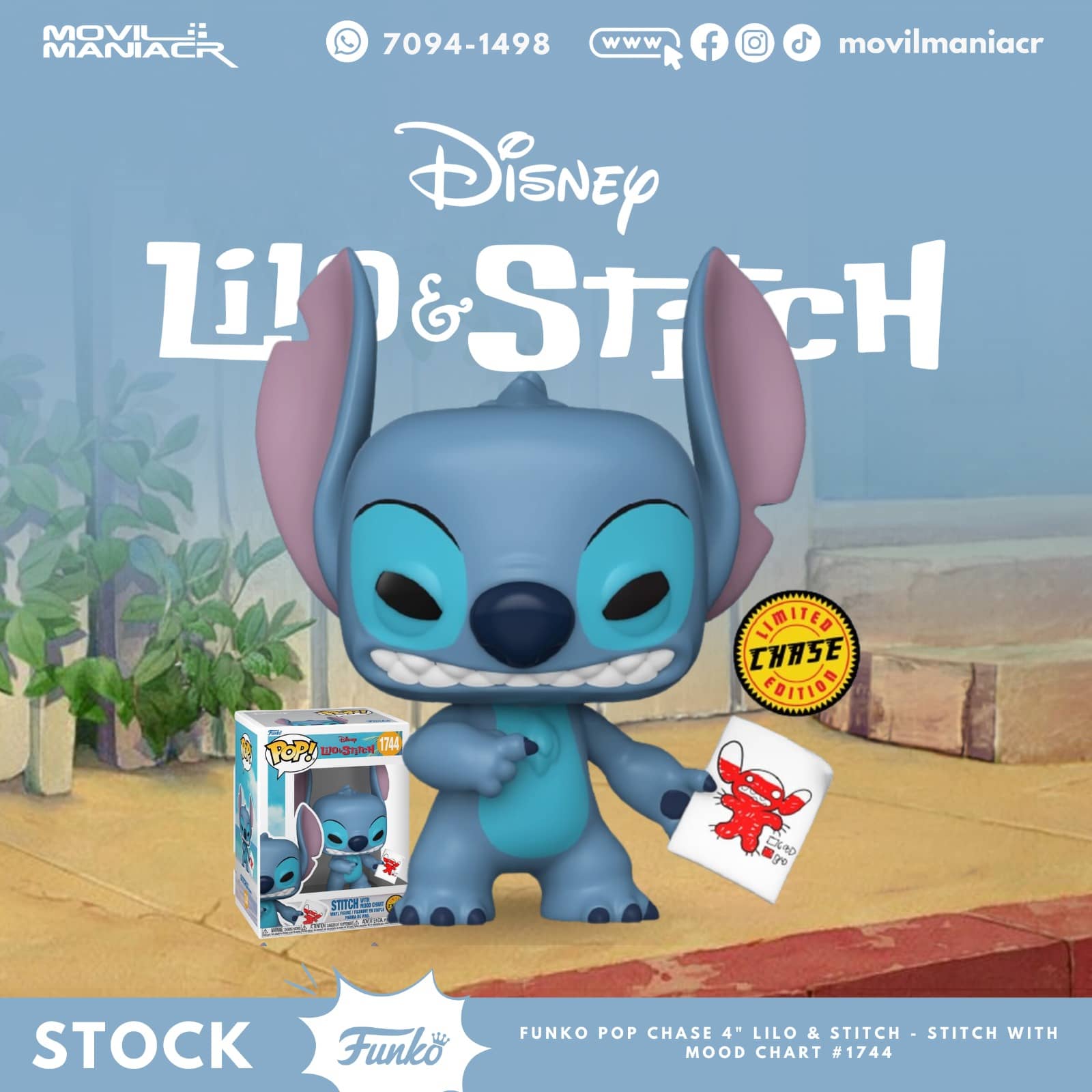 Funko Pop Lilo and Stitch Stitch w Mood Chart Chase #1744 - (Stock) ¡Disponible Ahora! 1 Funko Pop Lilo and Stitch Stitch w Mood Chart Chase #1744 - (Stock) ¡Disponible Ahora!
