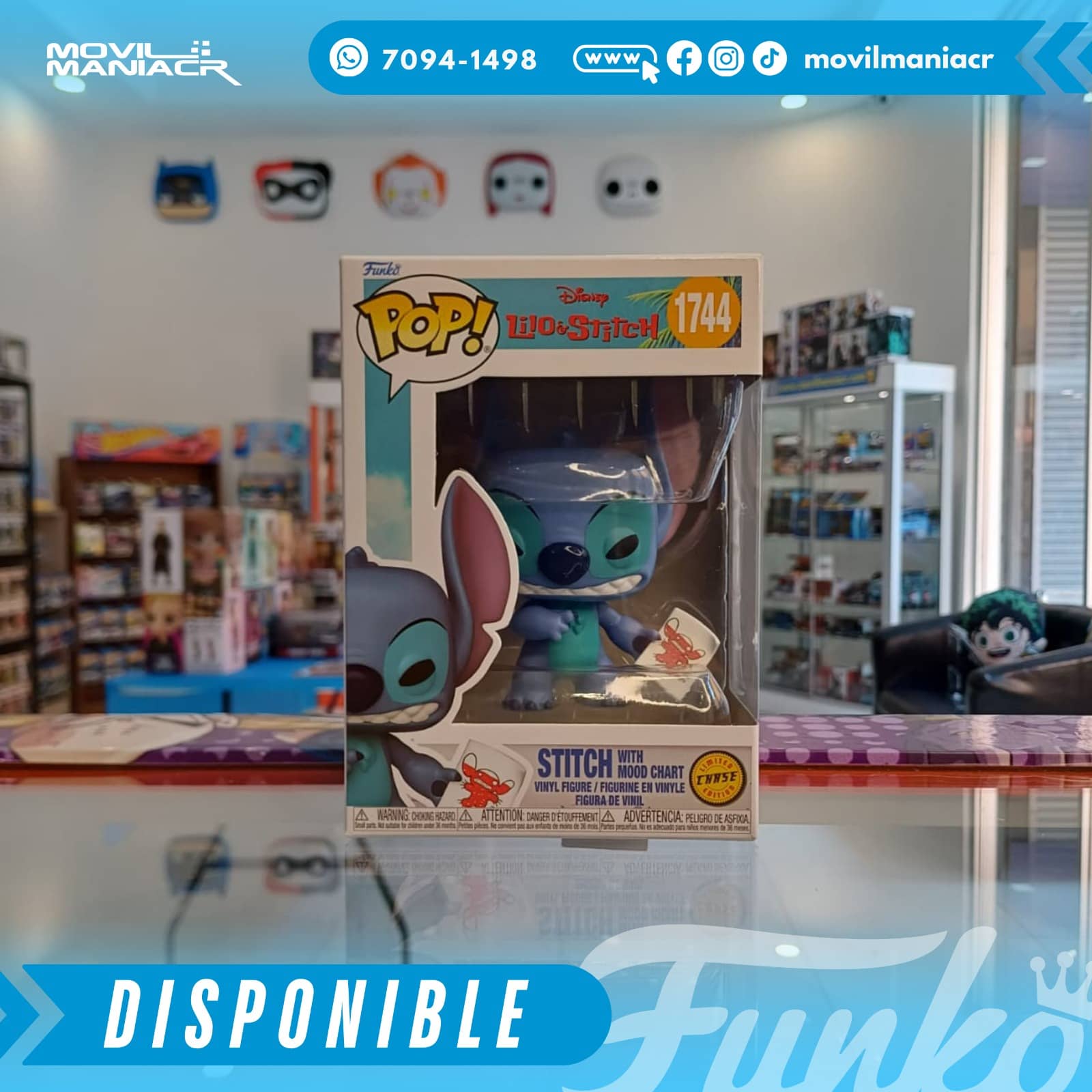 Funko Pop Lilo and Stitch Stitch w Mood Chart Chase #1744 - (Stock) ¡Disponible Ahora! 2 Funko Pop Lilo and Stitch Stitch w Mood Chart Chase #1744 - (Stock) ¡Disponible Ahora!