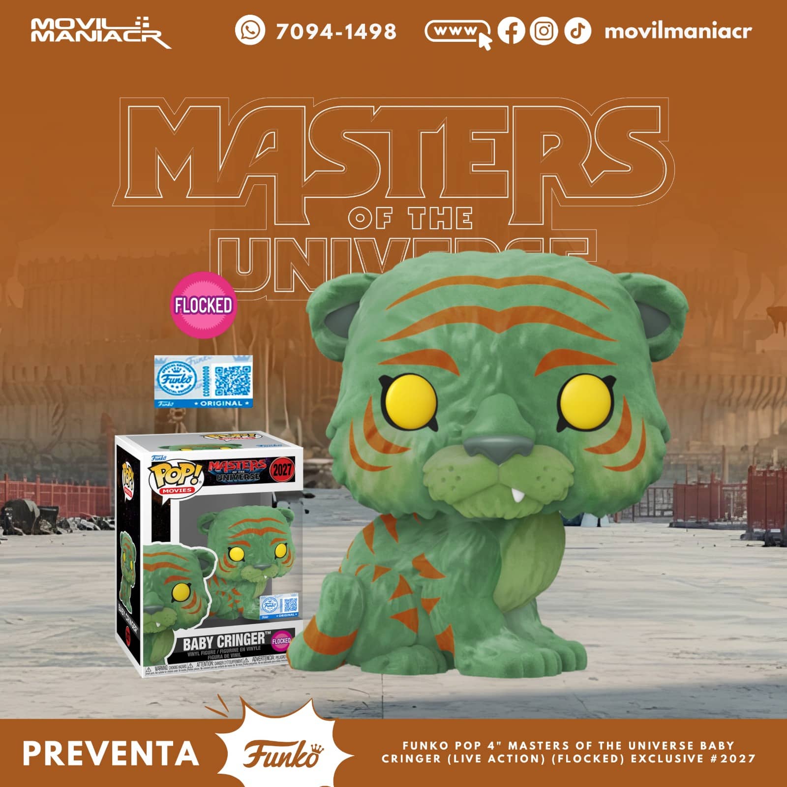 Funko Pop MOTU Baby Cringer(Flocked) Exclusivo #2027 - (Preventa) ¡Reserva Ahora! 1 Funko Pop MOTU Baby Cringer(Flocked) Exclusivo #2027- (Preventa) ¡Reserva Ahora!