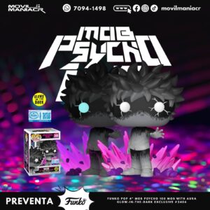 Funko Pop Mob Psycho 100 Mob w Aura GITD Exclusivo #2406 - (Preventa) ¡Reserva Ahora!