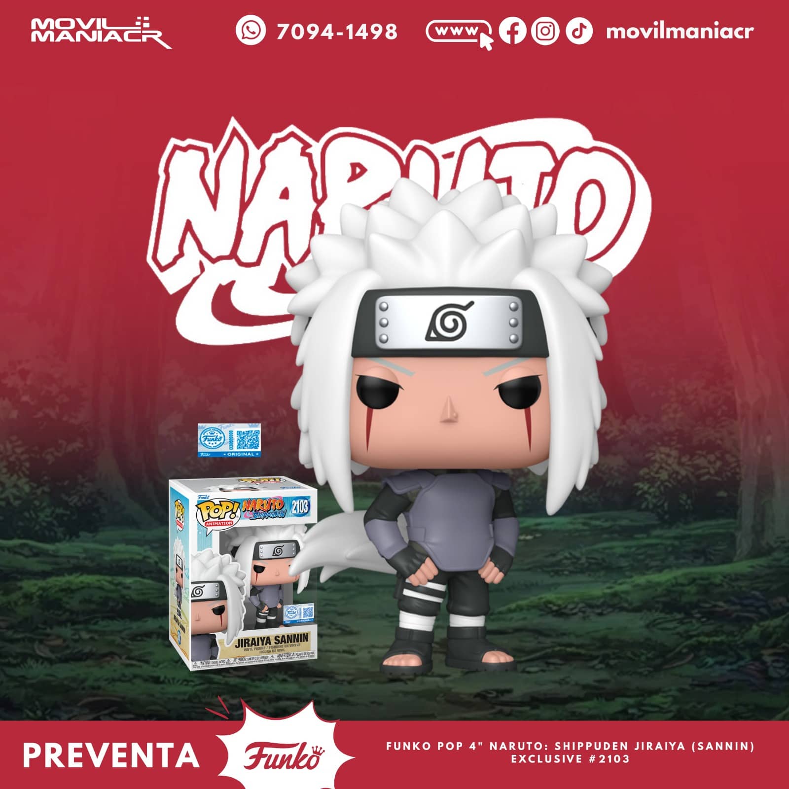 Funko Pop Naruto Shipudden Jiraiya Sannin Exclusivo #2103 - (Preventa) ¡Reserva Ahora! 1 Funko Pop Naruto Shipudden Jiraiya Sannin Exclusivo #2103 - (Preventa) ¡Reserva Ahora!