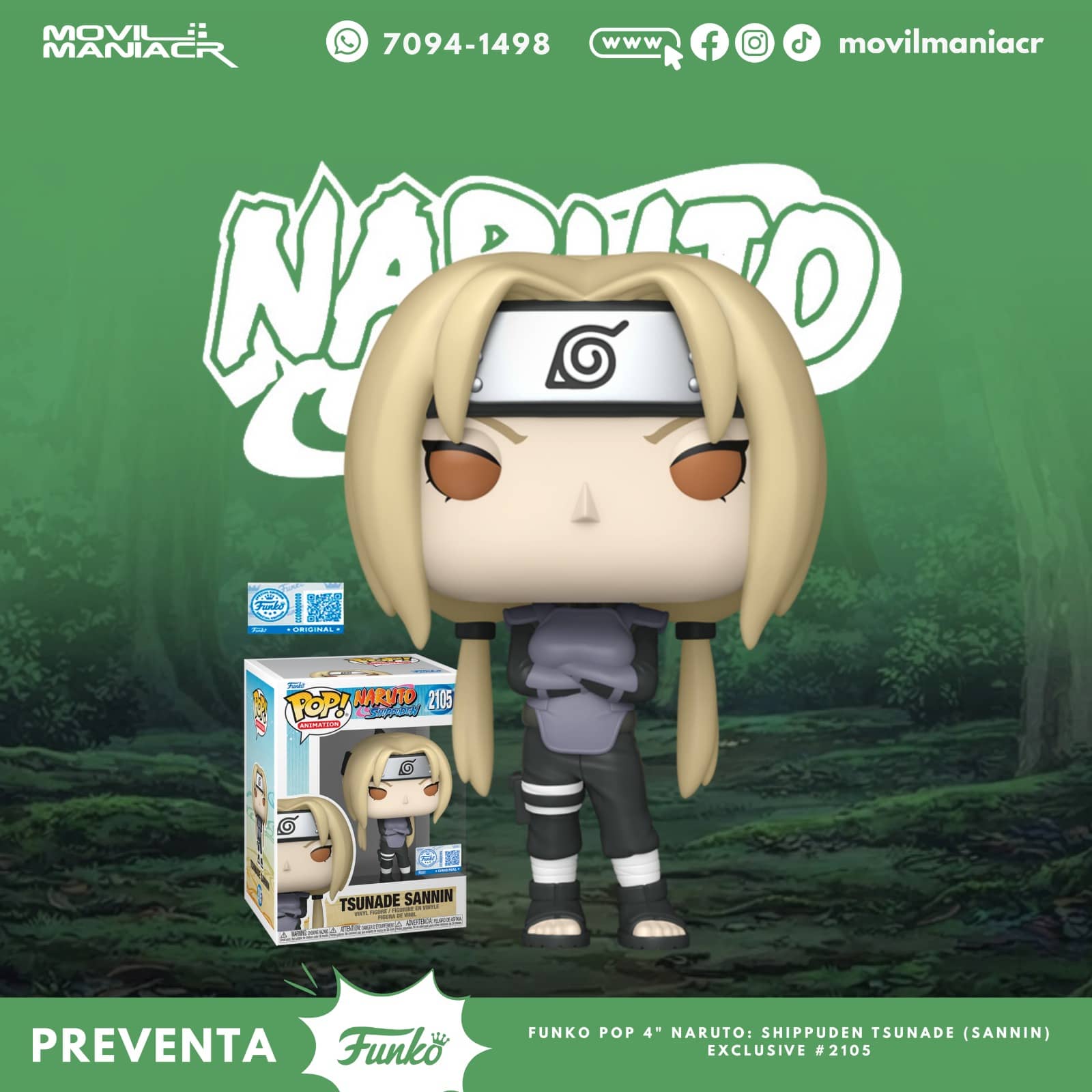 Funko Pop Naruto Shipudden Tsunade Sannin Exclusivo #2105 - (Preventa) ¡Reserva Ahora! 1 Funko Pop Naruto Shipudden Tsunade Sannin Exclusivo #2105 - (Preventa) ¡Reserva Ahora!