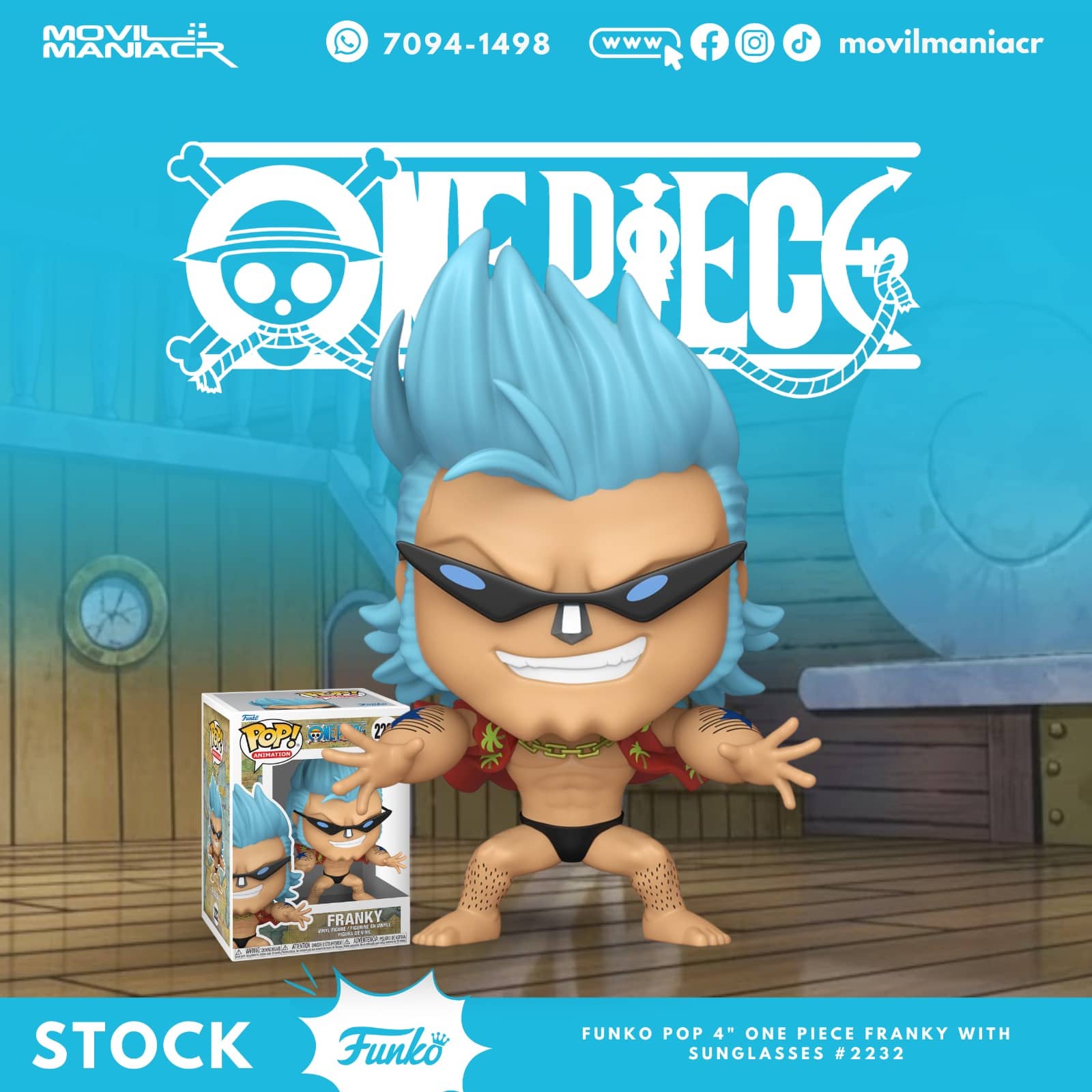 Funko Pop One Piece Franky #2232 - (Stock) ¡Disponible Ahora! 1 Funko Pop One Piece Franky #2232 - (Stock) ¡Disponible Ahora!