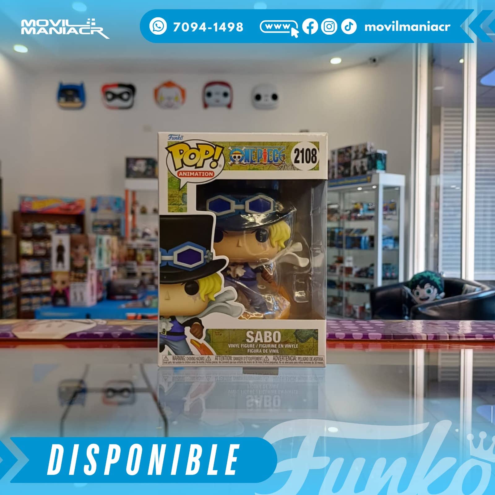 Funko Pop One Piece Sabo #2108 - (Stock) ¡Disponible Ahora! 2 Funko Pop One Piece Sabo #2108 - (Stock) ¡Disponible Ahora! - Imagen 2
