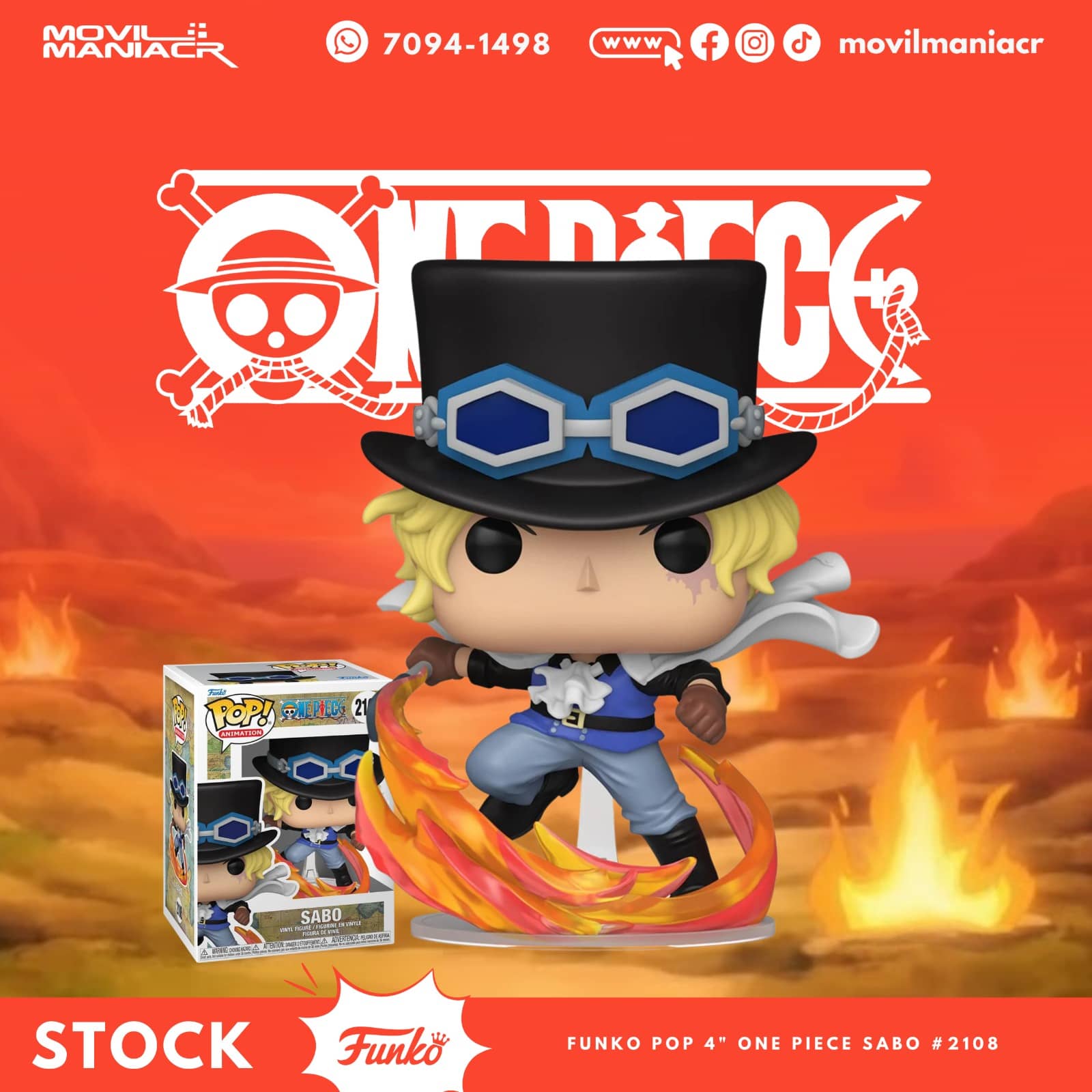 Funko Pop One Piece Sabo #2108 - (Stock) ¡Disponible Ahora! 1 Funko Pop One Piece Sabo #2108 - (Stock) ¡Disponible Ahora!