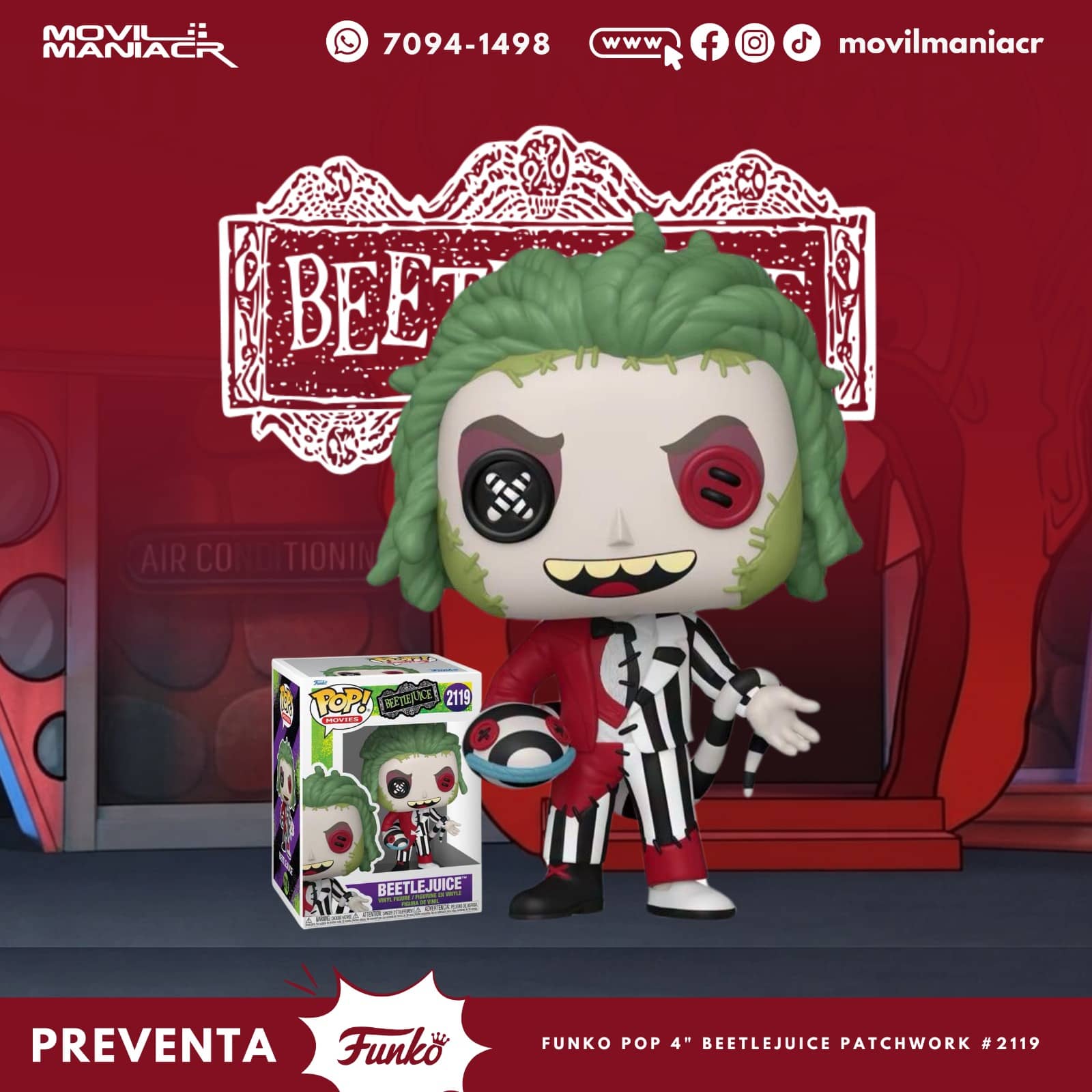 Funko Pop Patchwork Beetlejuice #2119 - (Preventa) ¡Reserva Ahora! 1 Funko Pop Patchwork Beetlejuice #2119 - (Preventa) ¡Reserva Ahora!