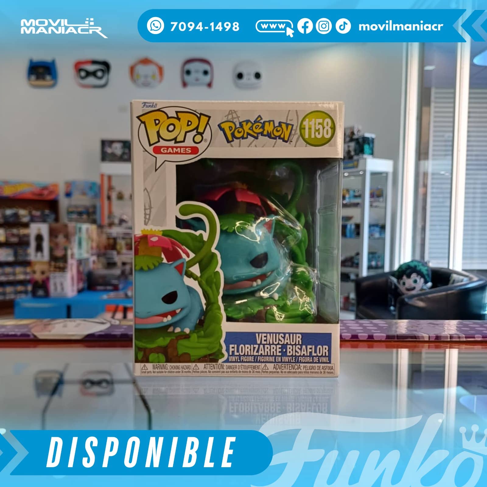 Funko Pop Pokémon Venusaur #1158 - Premium (Stock) ¡Disponible Ahora! 2 Funko Pop Pokémon Venusaur #1158 - Premium (Stock) ¡Disponible Ahora! - Imagen 2