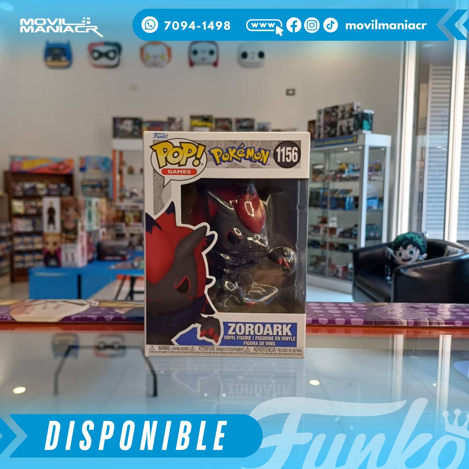 Funko Pop Pokémon Zoroark #1156 - (Stock) ¡Disponible Ahora! 2 Funko Pop Pokémon Zoroark #1156 - (Stock) ¡Disponible Ahora! - Imagen 2