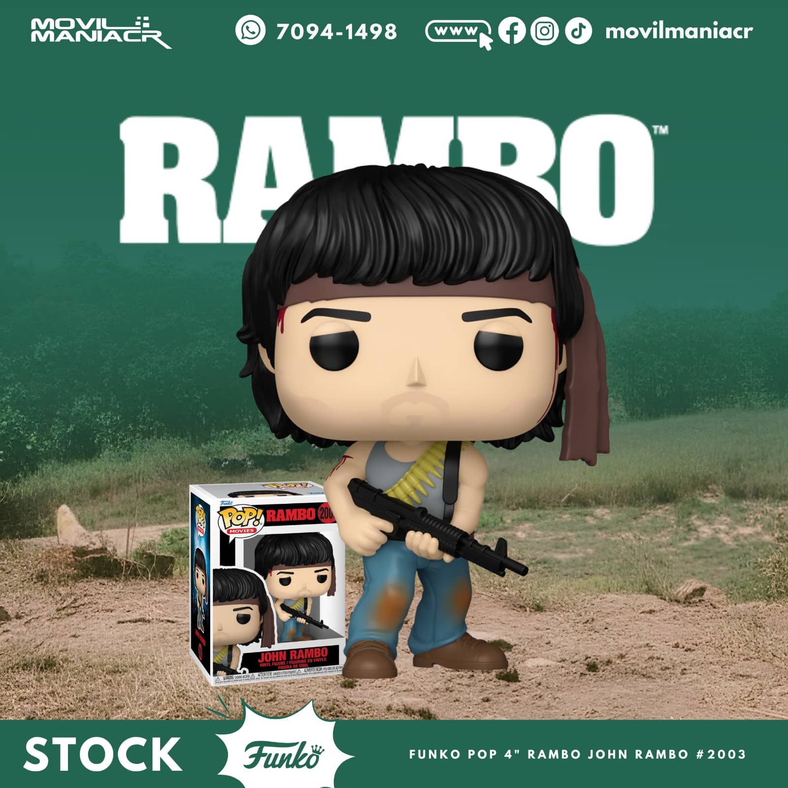 Funko Pop Rambo John Rambo #2003 - (Stock) ¡Disponible Ahora! 1 Funko Pop Rambo John Rambo #2003 - (Stock) ¡Disponible Ahora!