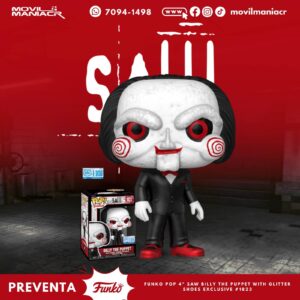 Funko Pop SAW Billy the Puppet w Glitter Shoes Exclusivo #1823 - (Preventa) ¡Reserva Ahora!