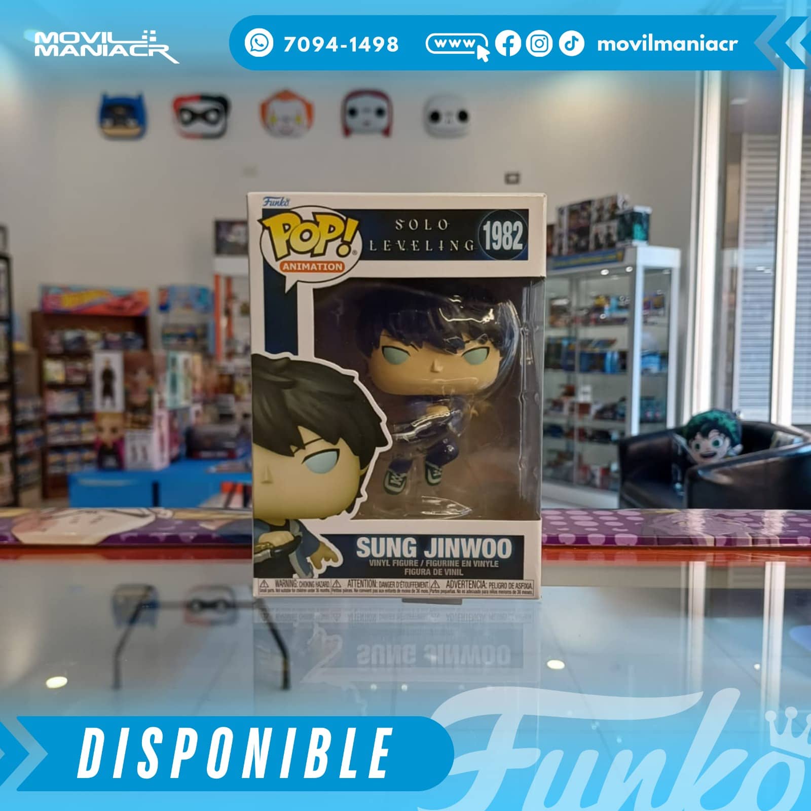 Funko Pop Solo Leveling Sung Jinwoo #1982 - (Stock) ¡Disponible Ahora! 2 Funko Pop Solo Leveling Sung Jinwoo #1982 - (Stock) ¡Disponible Ahora! - Imagen 2