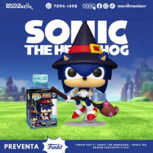 Funko Pop Sonic the Hedgehog Sonic on Broom(9500pcs) Exclusivo #1251