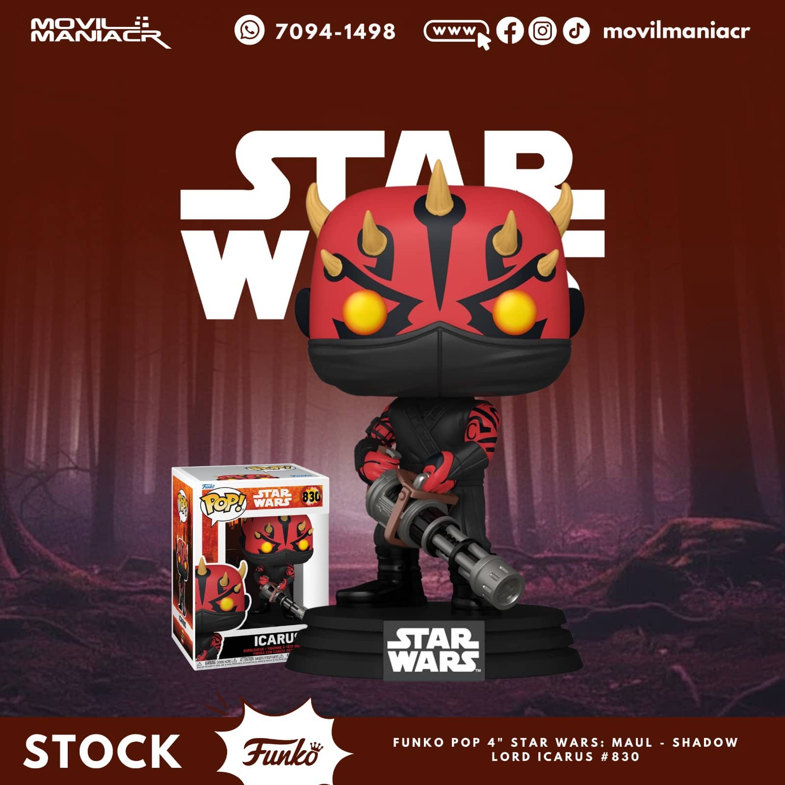 Funko Pop Star Wars Maul Shadow Lord Icarus #830 - (Stock) ¡Disponible Ahora! 1 Funko Pop Star Wars Maul Shadow Lord Icarus #830 - (Stock) ¡Disponible Ahora!