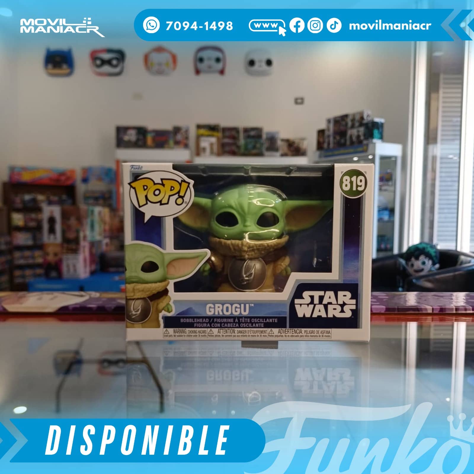 Funko Pop Star Wars The Mandalorian Grogu w Crest #819 - (Stock) ¡Disponible Ahora! 2 Funko Pop Star Wars The Mandalorian Grogu w Crest #819 - (Stock) ¡Disponible Ahora!