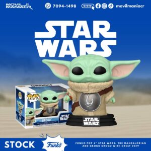 Funko Pop Star Wars The Mandalorian Grogu w Crest #819 - (Stock) ¡Disponible Ahora!