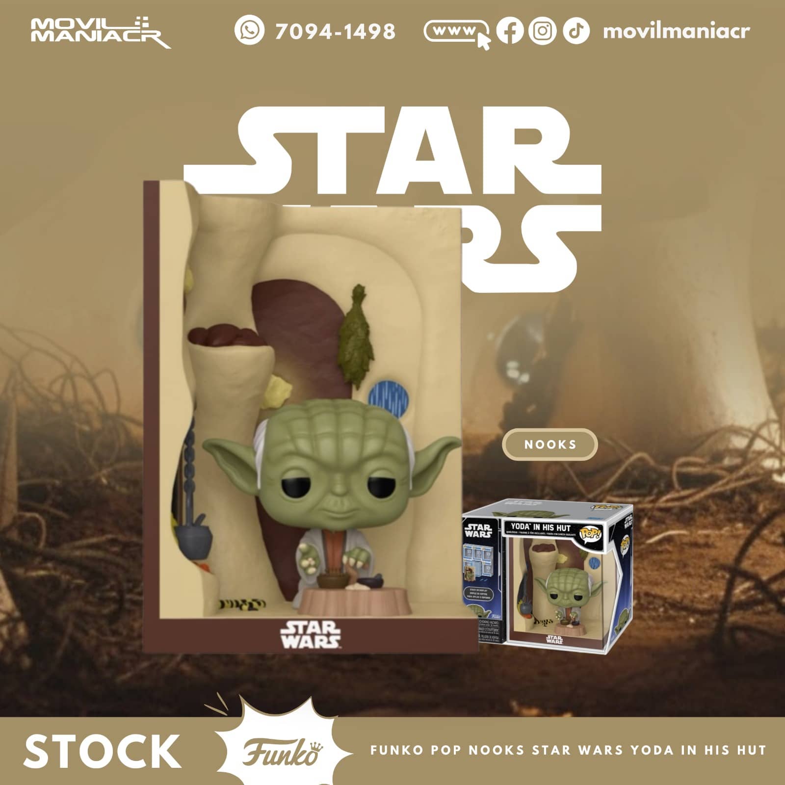 Funko Pop Star Wars Yoda in His Hut Nook - (Stock) ¡Disponible Ahora! 1 Funko Pop Star Wars Yoda in His Hut Nook - (Stock) ¡Disponible Ahora!