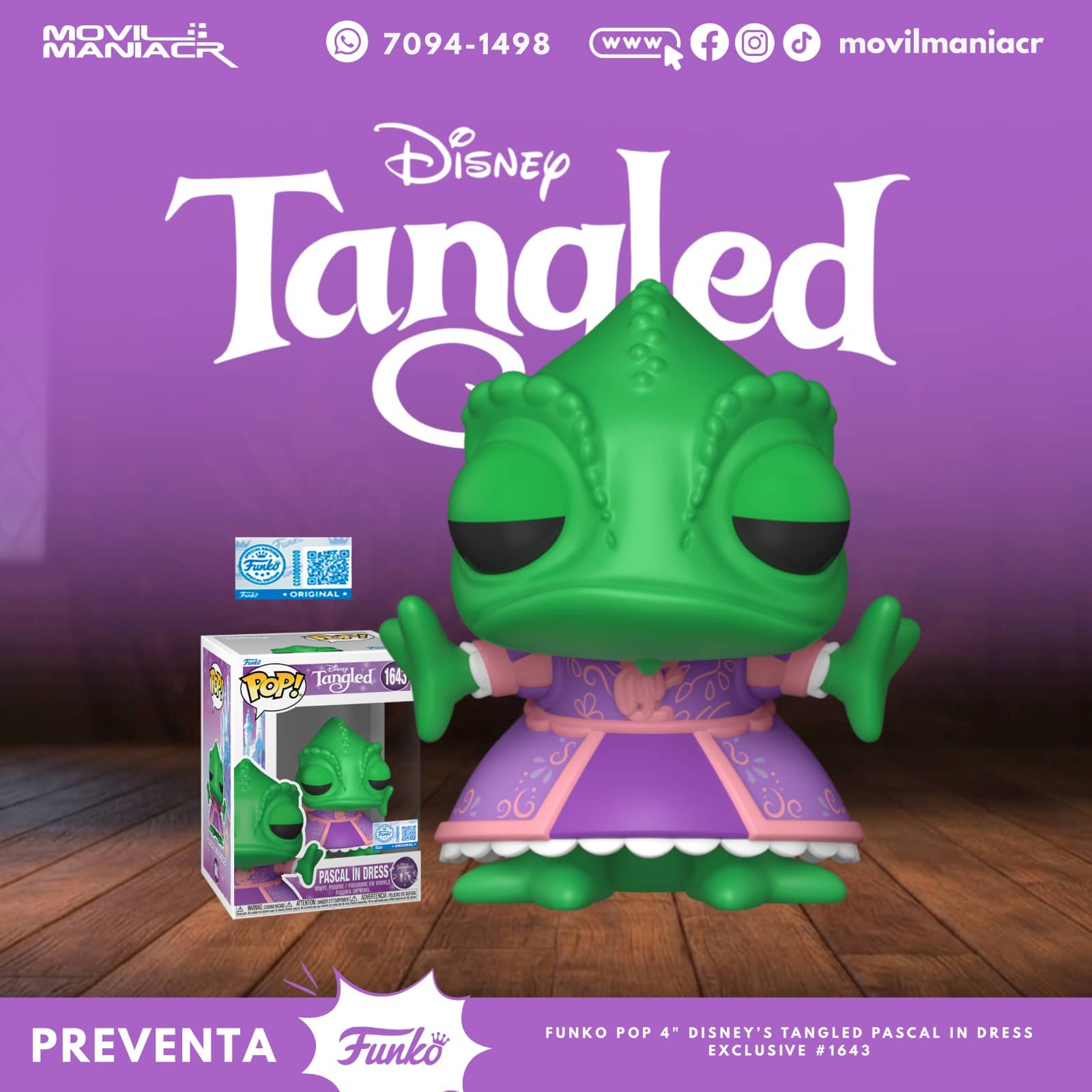 Funko Pop Tangled Pascal in Dress Exclusivo #1643 - (Preventa) ¡Reserva Ahora! 1 Funko Pop Tangled Pascal in Dress Exclusivo #1643 - (Preventa) ¡Reserva Ahora!