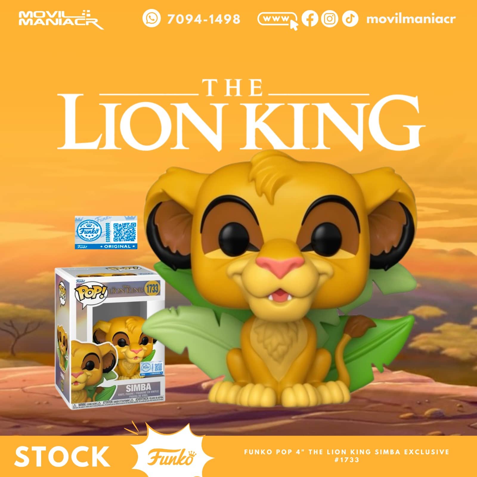 Funko Pop The Lion King Simba Exclusivo #1733 - (Stock) ¡Disponible Ahora! 1 Funko Pop The Lion King Simba Exclusivo #1733 - (Stock) ¡Disponible Ahora!