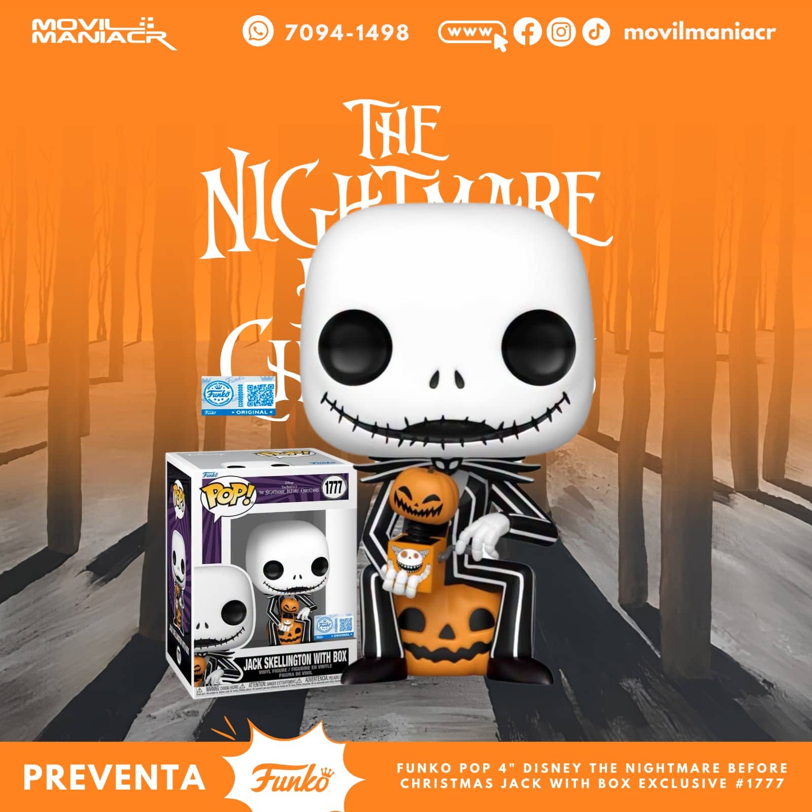 Funko Pop The Nightmare Before Christmas Jack Exclusivo #1777 - (Preventa) ¡Reserva Ahora! 1 Funko Pop The Nightmare Before Christmas Jack Exclusivo #1777 - (Preventa) ¡Reserva Ahora!