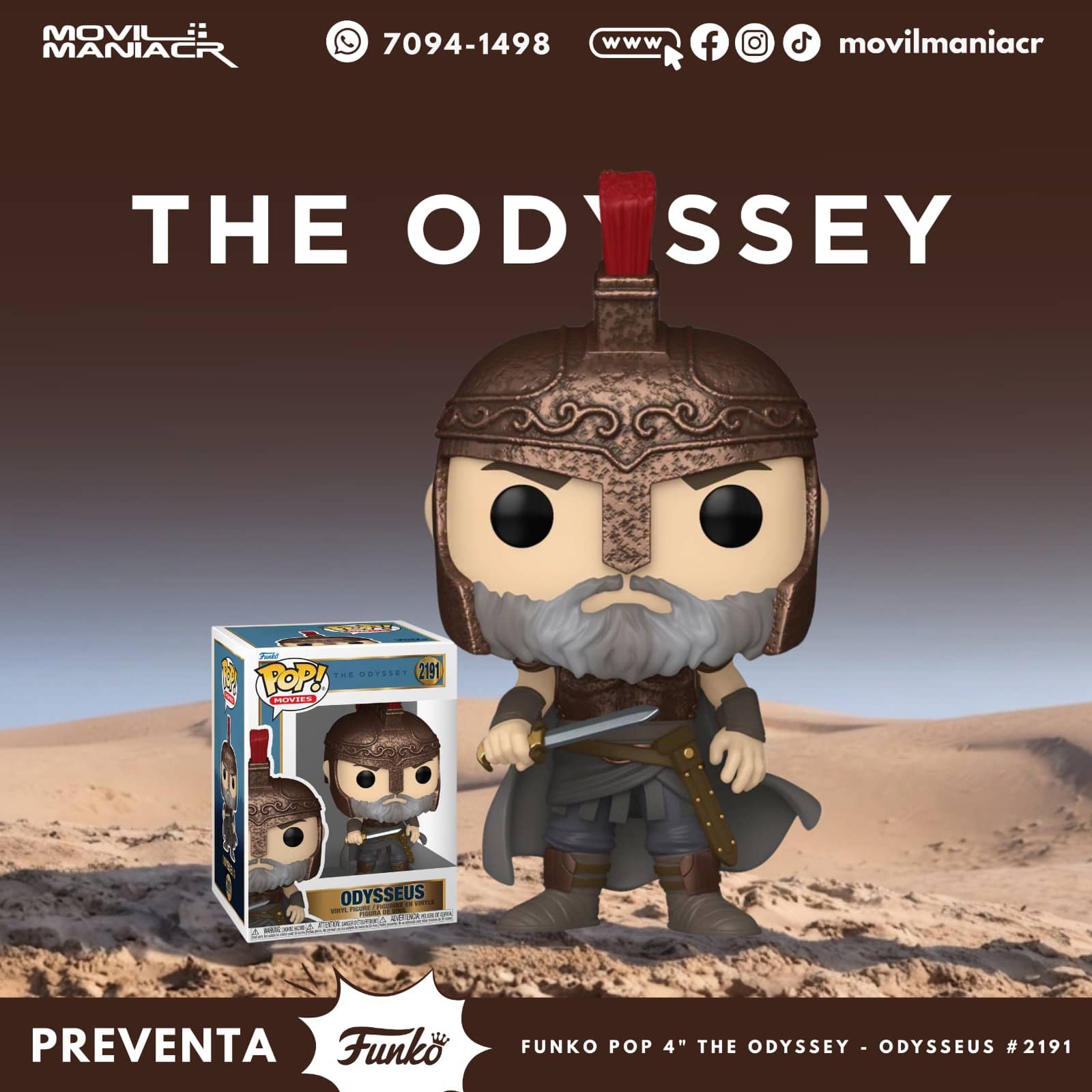 Funko Pop The Odyssey Odysseus #2191 - (Preventa) ¡Reserva Ahora! 1 Funko Pop The Odyssey Odysseus #2191 - (Preventa) ¡Reserva Ahora!