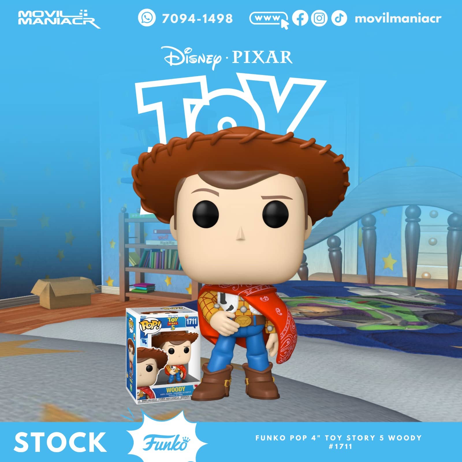 Funko Pop Toy Story 5 Woody #1711 - (Stock) ¡Disponible Ahora! 1 Funko Pop Toy Story 5 Woody #1711 - (Stock) ¡Disponible Ahora!