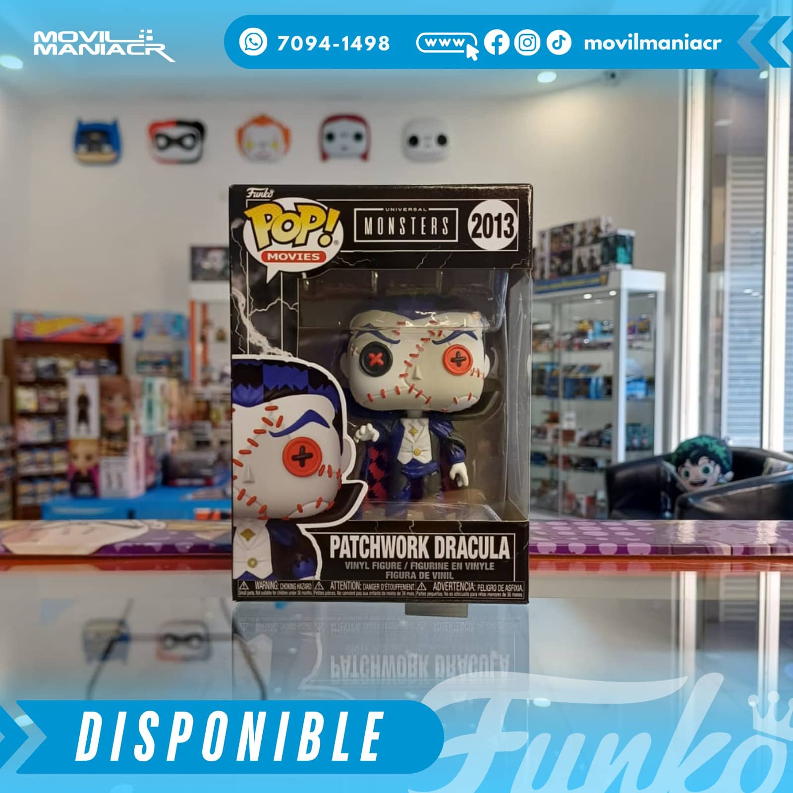 Funko Pop Universal Monsters Patchwork Dracula #2013 - (Stock) ¡Disponible Ahora! 2 Funko Pop Universal Monsters Patchwork Dracula #2013 - (Stock) ¡Disponible Ahora! - Imagen 2