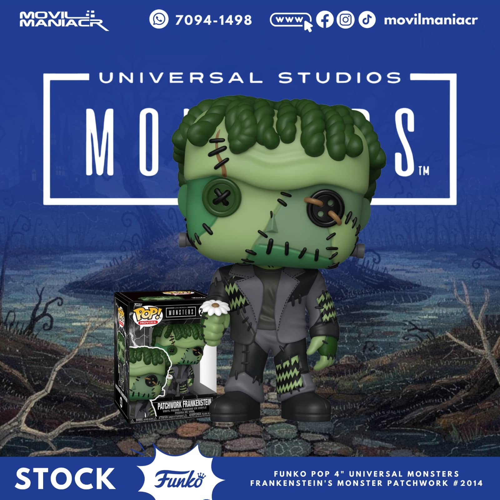 Funko Pop Universal Monsters Patchwork Frankenstein #2014 - (Stock) ¡Disponible Ahora! 1 Funko Pop Universal Monsters Patchwork Frankenstein #2014 - (Stock) ¡Disponible Ahora!