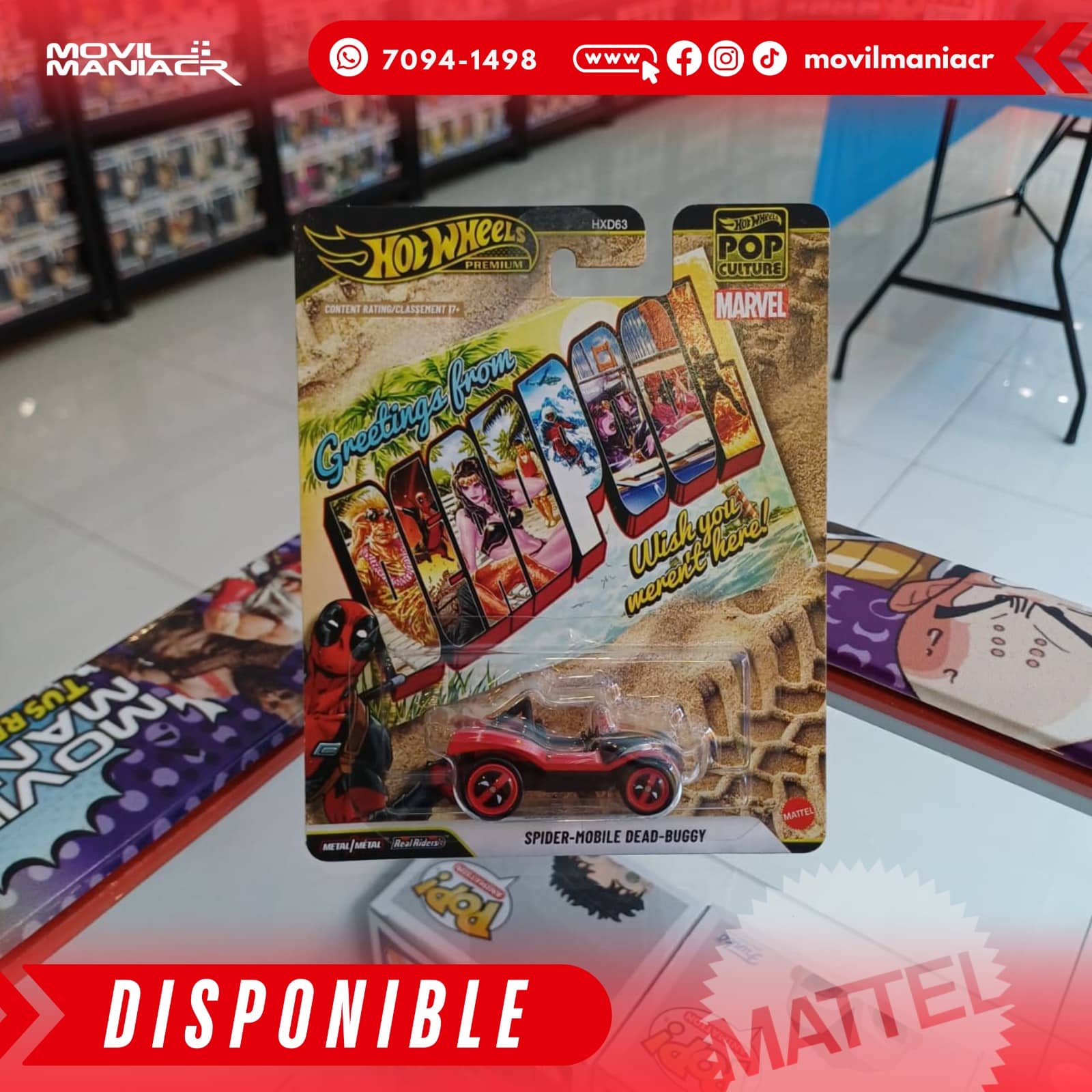 Hot Wheels Pop Culture Deadpool Spider Mobile - Premium (Stock) ¡Disponible Ahora! 1 Hot Wheels Pop Culture Deadpool Spider Mobile - Premium (Stock) ¡Disponible Ahora!