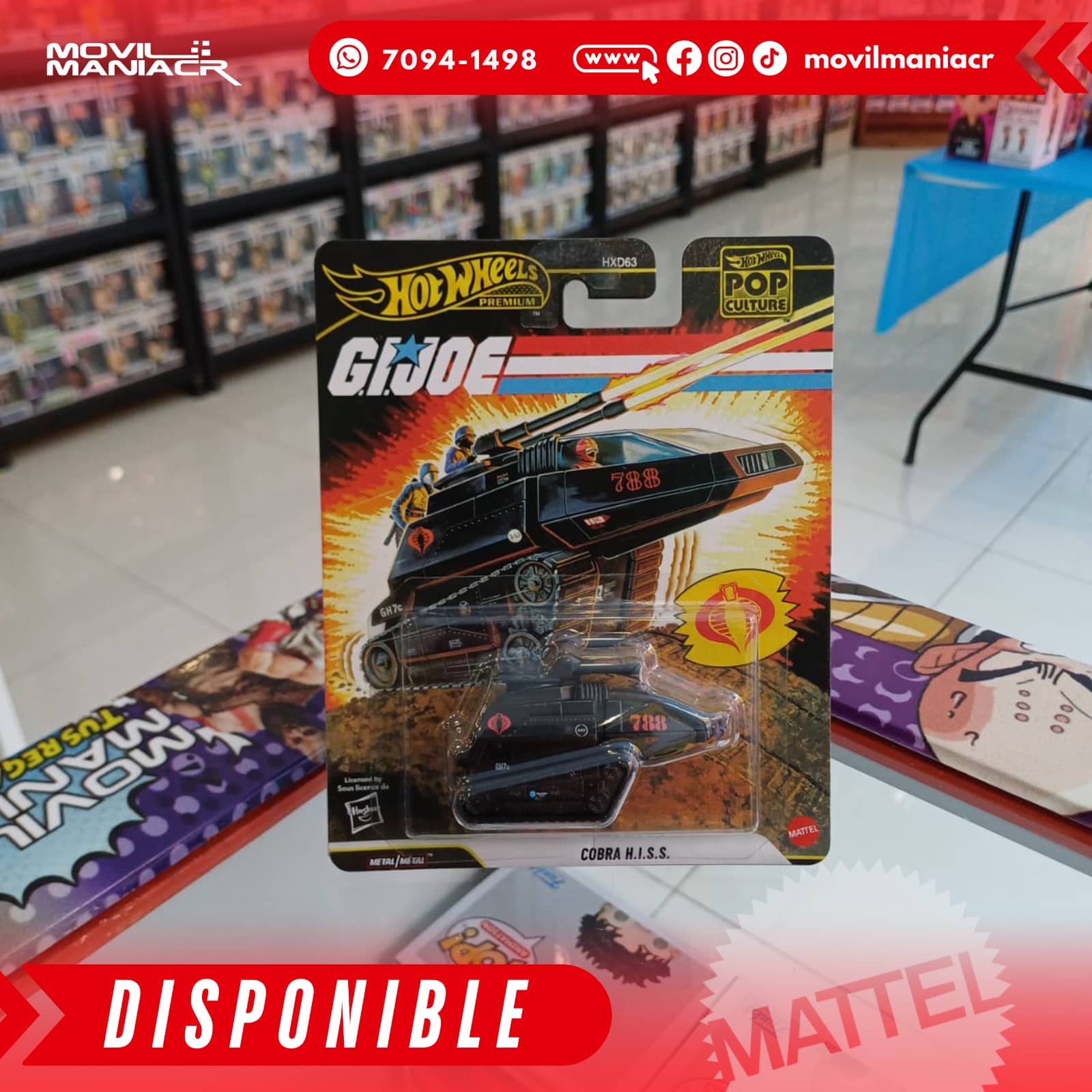 Hot Wheels Pop Culture G.I.JOE Cobra H.I.S.S. - Premium (Stock) ¡Disponible Ahora! 1 Hot Wheels Pop Culture G.I.JOE Cobra H.I.S.S. - Premium (Stock) ¡Disponible Ahora!