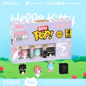 4-Pack Bitty Pop Sanrio Hello Kitty and Friends My Melody - (Stock) ¡Disponible Ahora!