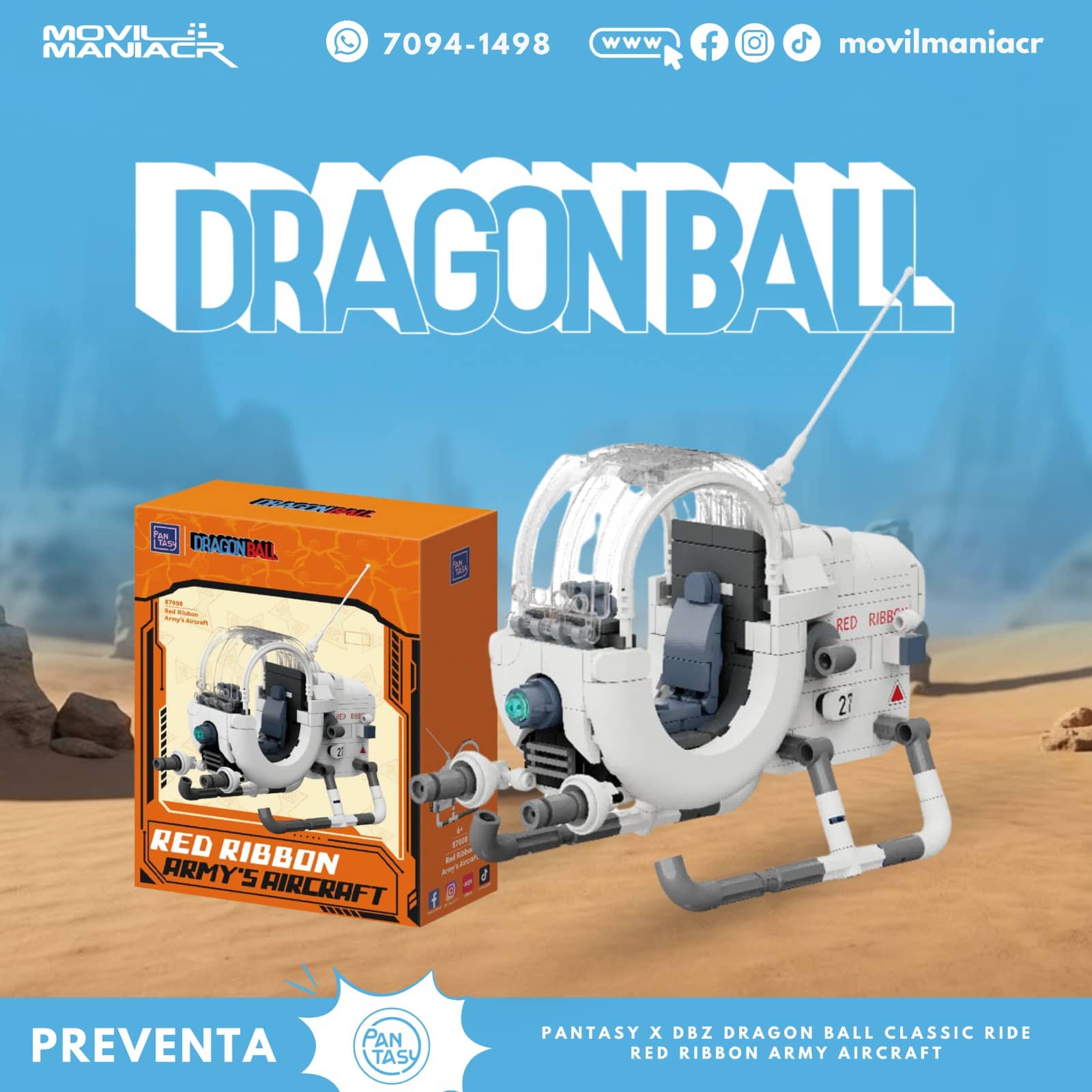 Armable Pantasy Dragon Ball Red Ribbon Army's Aircraft(87007) - (Preventa) ¡Reserva Ahora! 1 Armable Pantasy Dragon Ball Red Ribbon Army's Aircraft(87007)