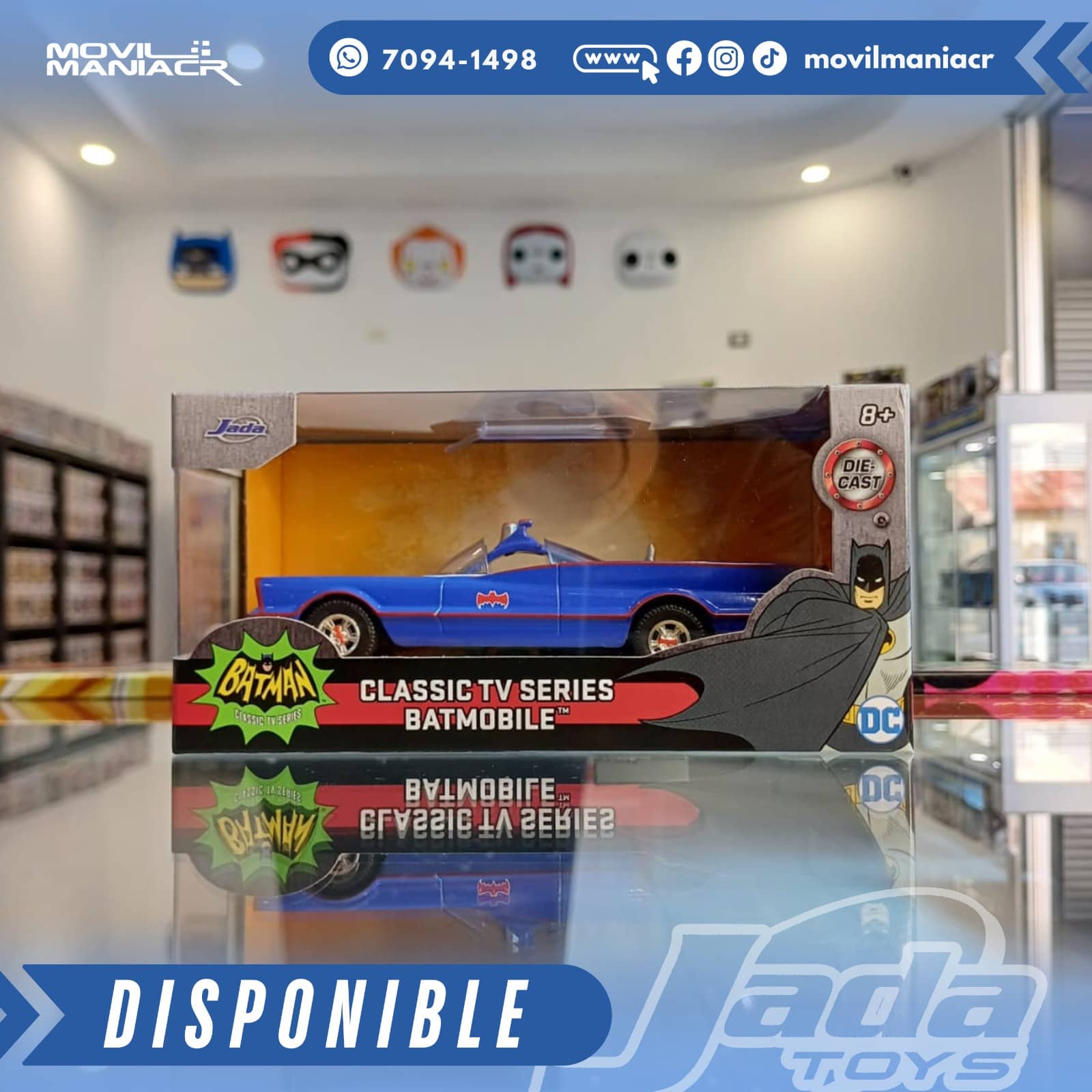 Carro Jada Toys Batman 1966 Classic TV Series Batmobile Escala 1:32 – (Stock) ¡Disponible Ahora! 1 Carro Jada Toys Batman 1966 Classic TV Series Batmobile Escala 1:32 – (Stock) ¡Disponible Ahora!