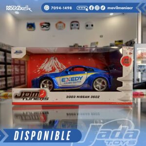 Carro Jada Toys JDM Tuners 2003 Nissan 350Z Exedy Candy Blue Escala 1:24 – (Stock) ¡Disponible Ahora!