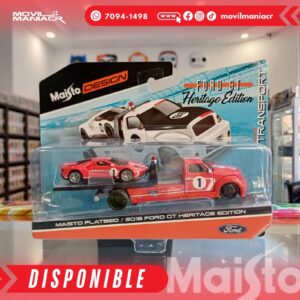 Carro Maisto Flatbed 2018 Ford GT Heritage Edition Escala 164 – (Stock) ¡Disponible Ahora!