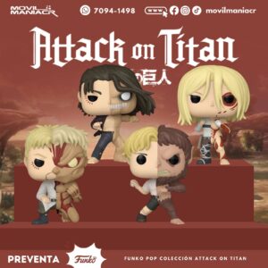Colección 4 Funko Pop Attack on Titan Split - (Preventa) ¡Reserva Ahora!