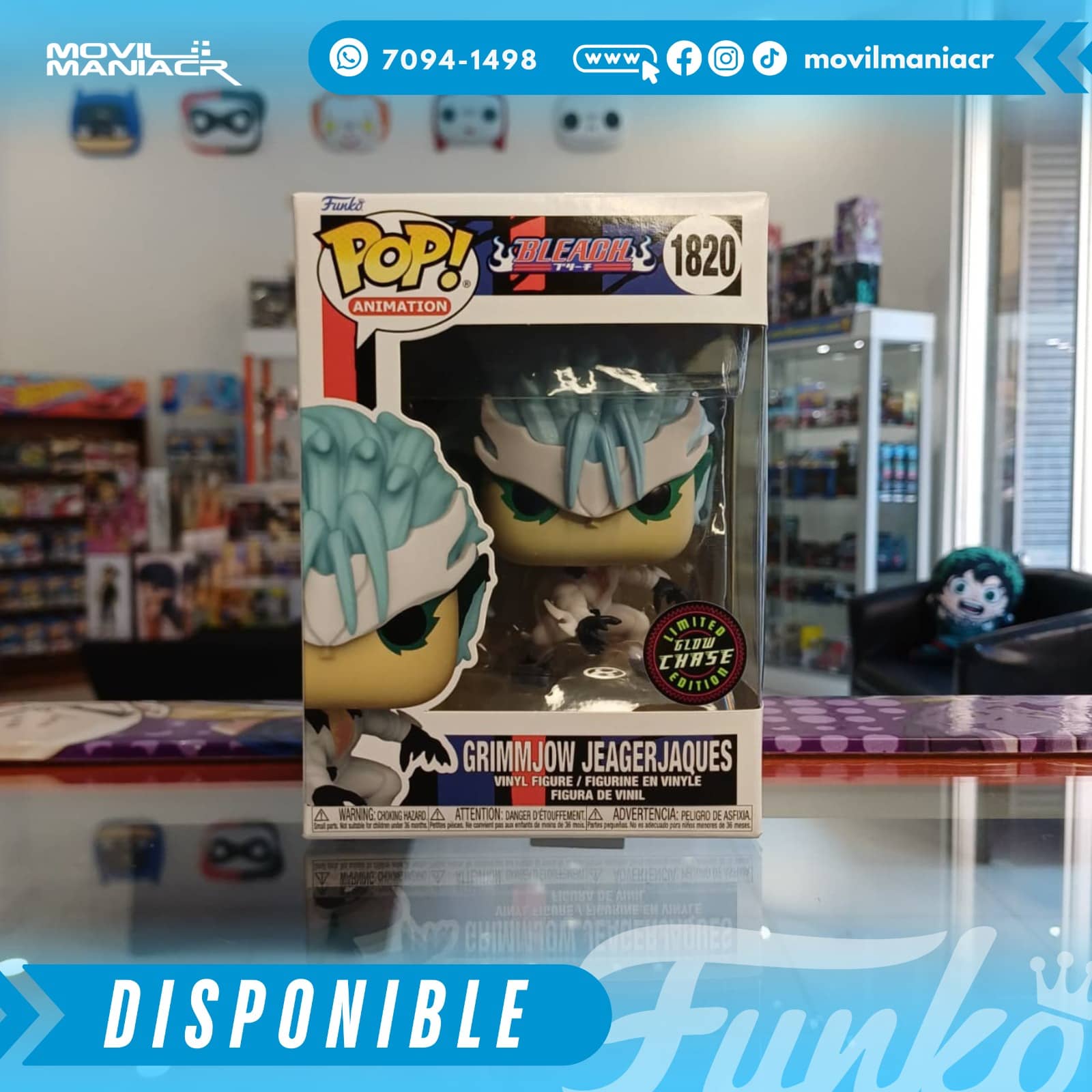 Funko Pop Bleach Grimmjow Jeagerjaques Chase GITD #1820 - (Stock) ¡Disponible Ahora! 2 Funko Pop Bleach Grimmjow Jeagerjaques Chase GITD #1820 - (Stock) ¡Disponible Ahora! - Imagen 2
