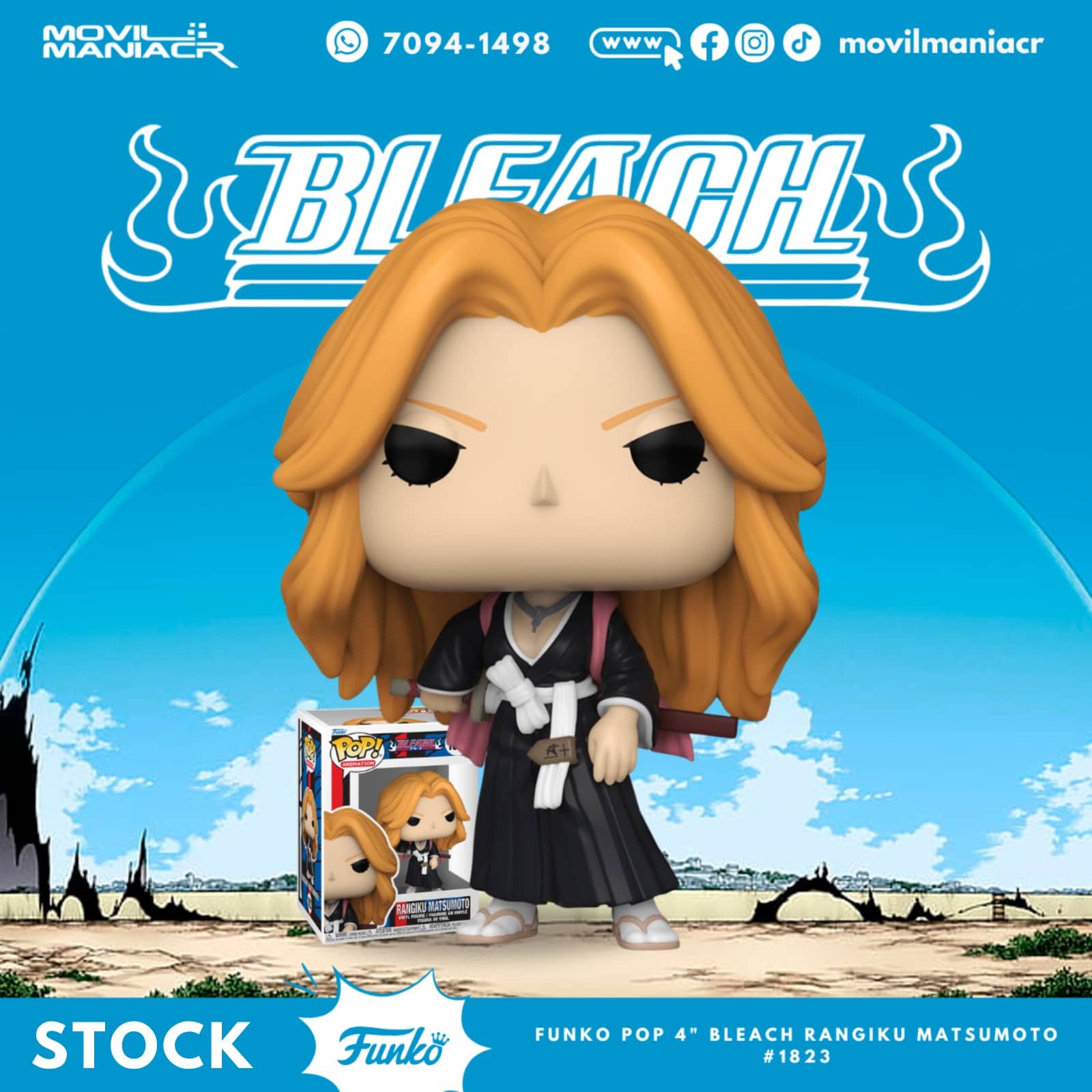 Funko Pop Bleach Rangiku Matsumoto #1823 - (Stock) ¡Disponible Ahora! 1 Funko Pop Bleach Rangiku Matsumoto #1823 - (Stock) ¡Disponible Ahora!