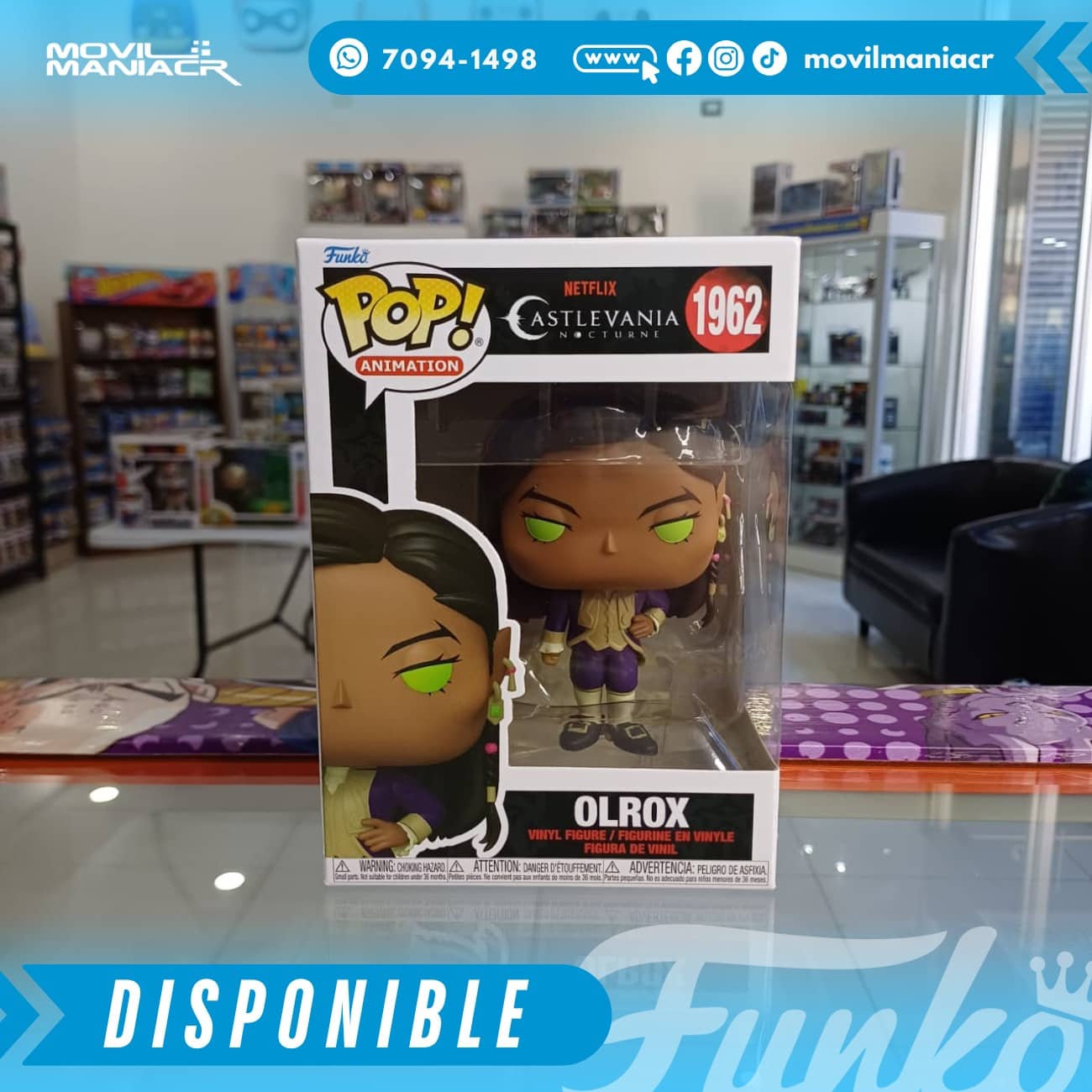 Funko Pop Castlevania Nocturne Olrox #1962 - (Stock) ¡Disponible Ahora! 2 Funko Pop Castlevania Nocturne Olrox #1962 - (Stock) ¡Disponible Ahora! - Imagen 2