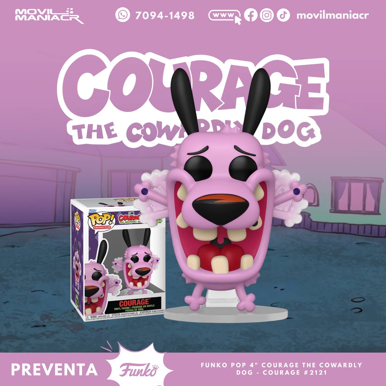 Funko Pop Courage The Cowardly Dog Courage #2121 - (Preventa) ¡Reserva Ahora! 1 Funko Pop Courage The Cowardly Dog Courage #2121 - (Preventa) ¡Reserva Ahora!