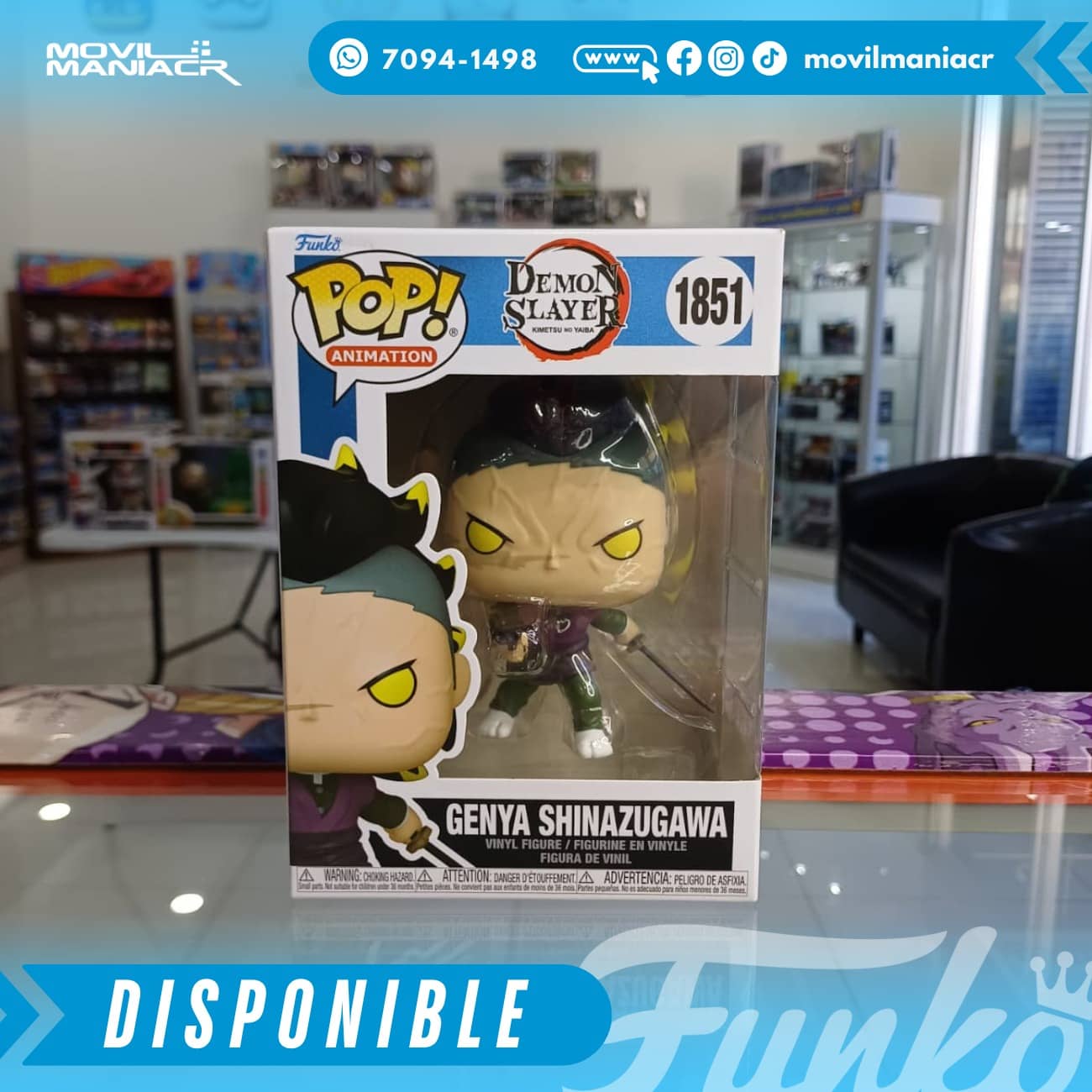 Funko Pop Demon Slayer Genya Shinazugawa #1851 - (Stock) ¡Disponible Ahora! 2 Funko Pop Demon Slayer Genya Shinazugawa #1851 - (Stock) ¡Disponible Ahora! - Imagen 2