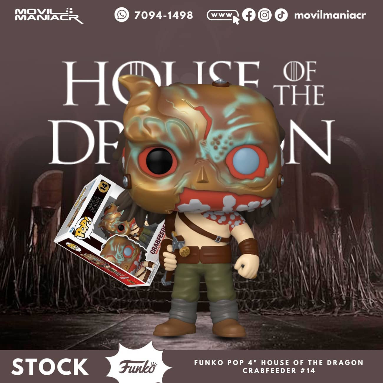 Funko Pop House of the Dragon Crabfeeder #14 - (Stock) ¡Disponible Ahora! 1 Funko Pop House of the Dragon Crabfeeder #14 - (Stock) ¡Disponible Ahora!