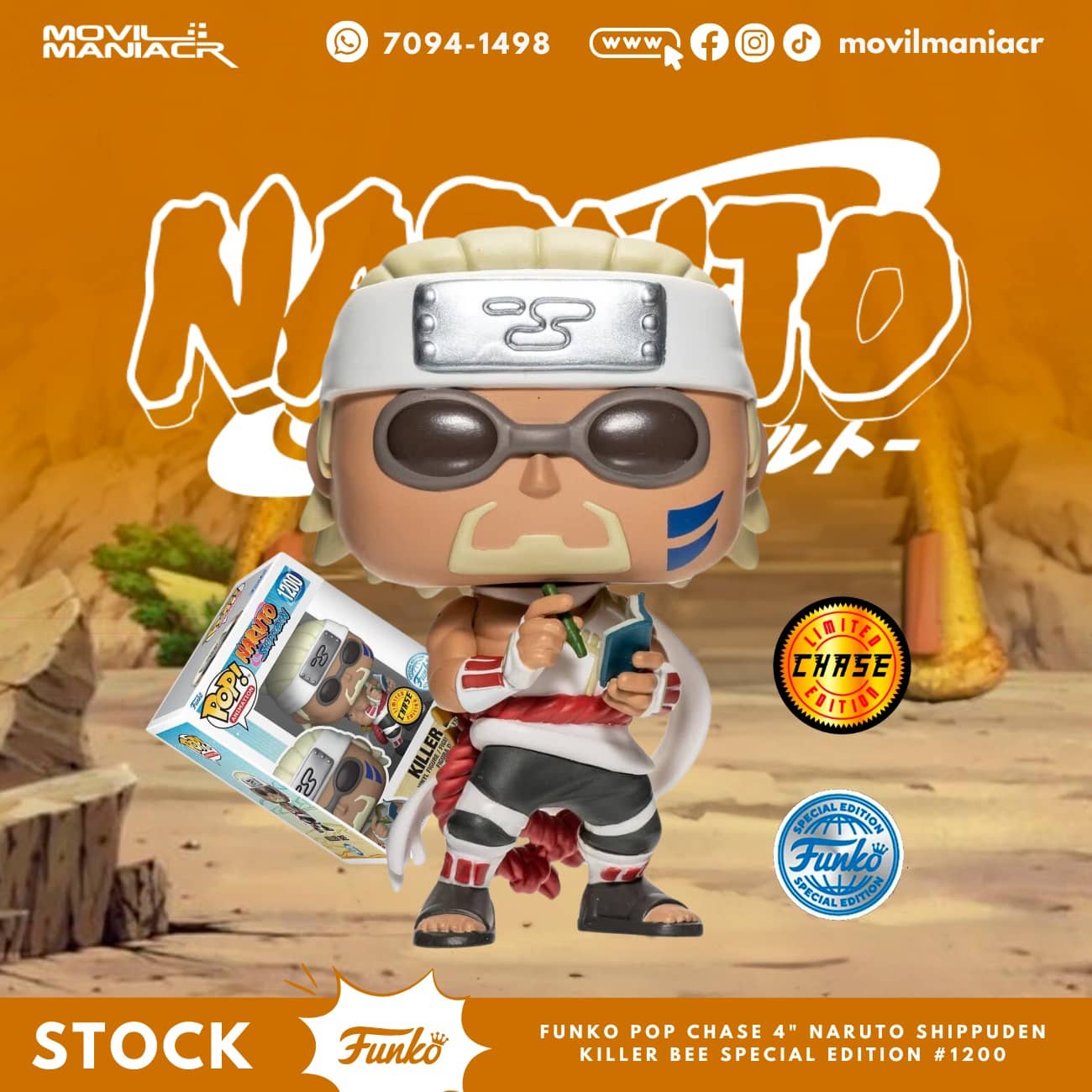 Funko Pop Naruto Shippuden Killer Bee CHASE Special Edition #1200 - (Stock) ¡Disponible Ahora! 1 Funko Pop Naruto Shippuden Killer Bee CHASE Special Edition #1200 - (Stock) ¡Disponible Ahora!