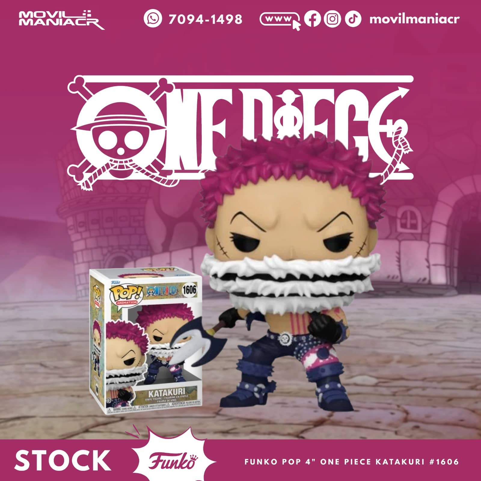 Funko Pop One Piece Katakuri #1606 - (Stock) ¡Disponible Ahora! 1 Funko Pop One Piece Katakuri #1606 - (Stock) ¡Disponible Ahora!