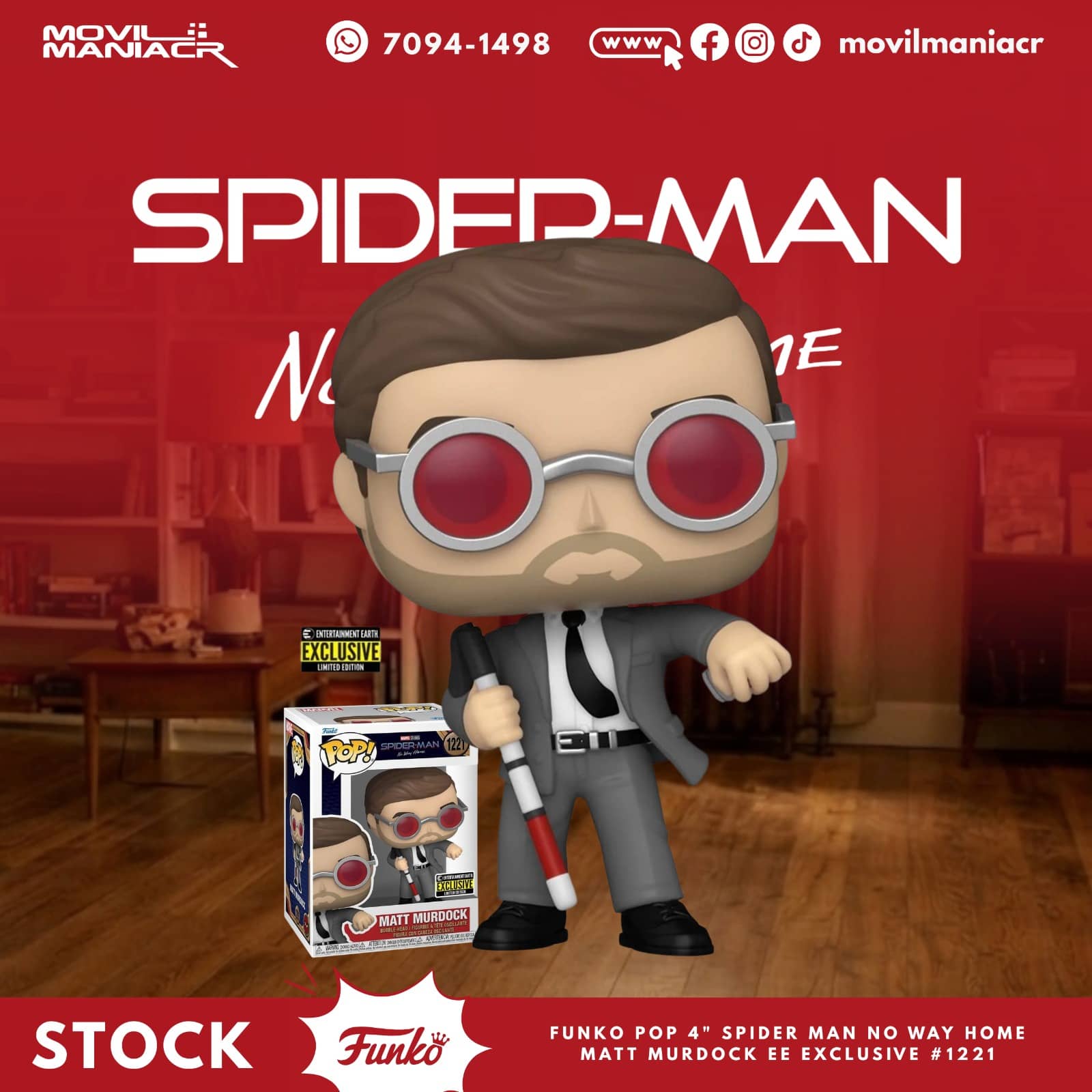 Funko Pop Spider-Man Matt Murdock Exclusivo #1221 - (Stock) ¡Disponible Ahora! 1 Funko Pop Spider-Man Matt Murdock Exclusivo #1221 - (Stock) ¡Disponible Ahora!
