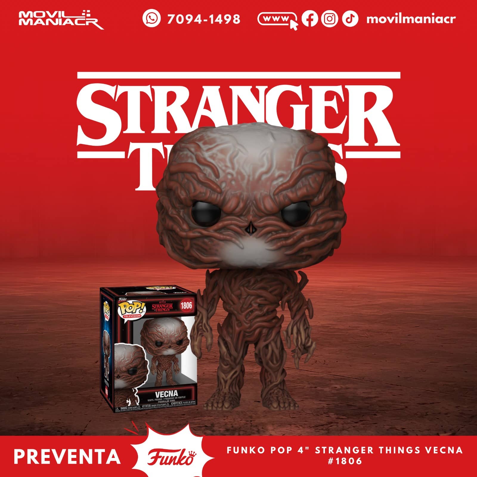 Funko Pop Stranger Things Season 5 Vecna #1806 - (Preventa) ¡Reserva Ahora! 1 Funko Pop Stranger Things Season 5 Vecna #1806 - (Preventa) ¡Reserva Ahora!