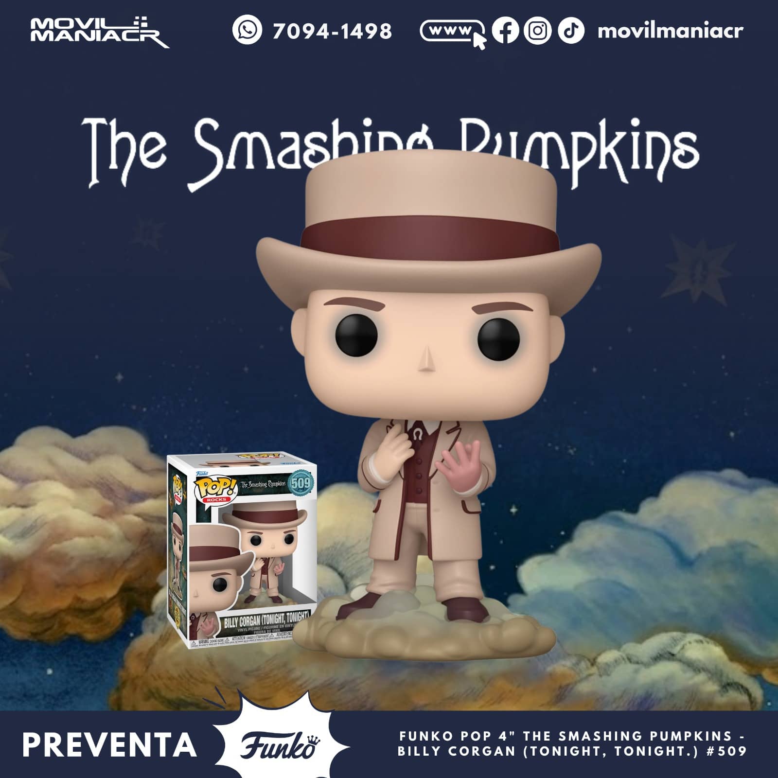 Funko Pop The Smashing Pumpkins Billy Corgan #509 - (Preventa) ¡Reserva Ahora! 1 Funko Pop The Smashing Pumpkins Billy Corgan #509 - (Preventa) ¡Reserva Ahora!
