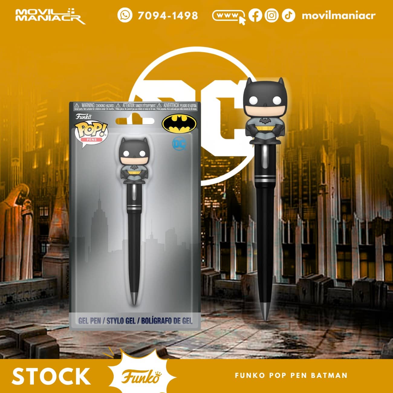 Lapicero Funko Pop Batman - (Stock) ¡Disponible Ahora! 1 Lapicero Funko Pop Batman - (Stock) ¡Disponible Ahora!