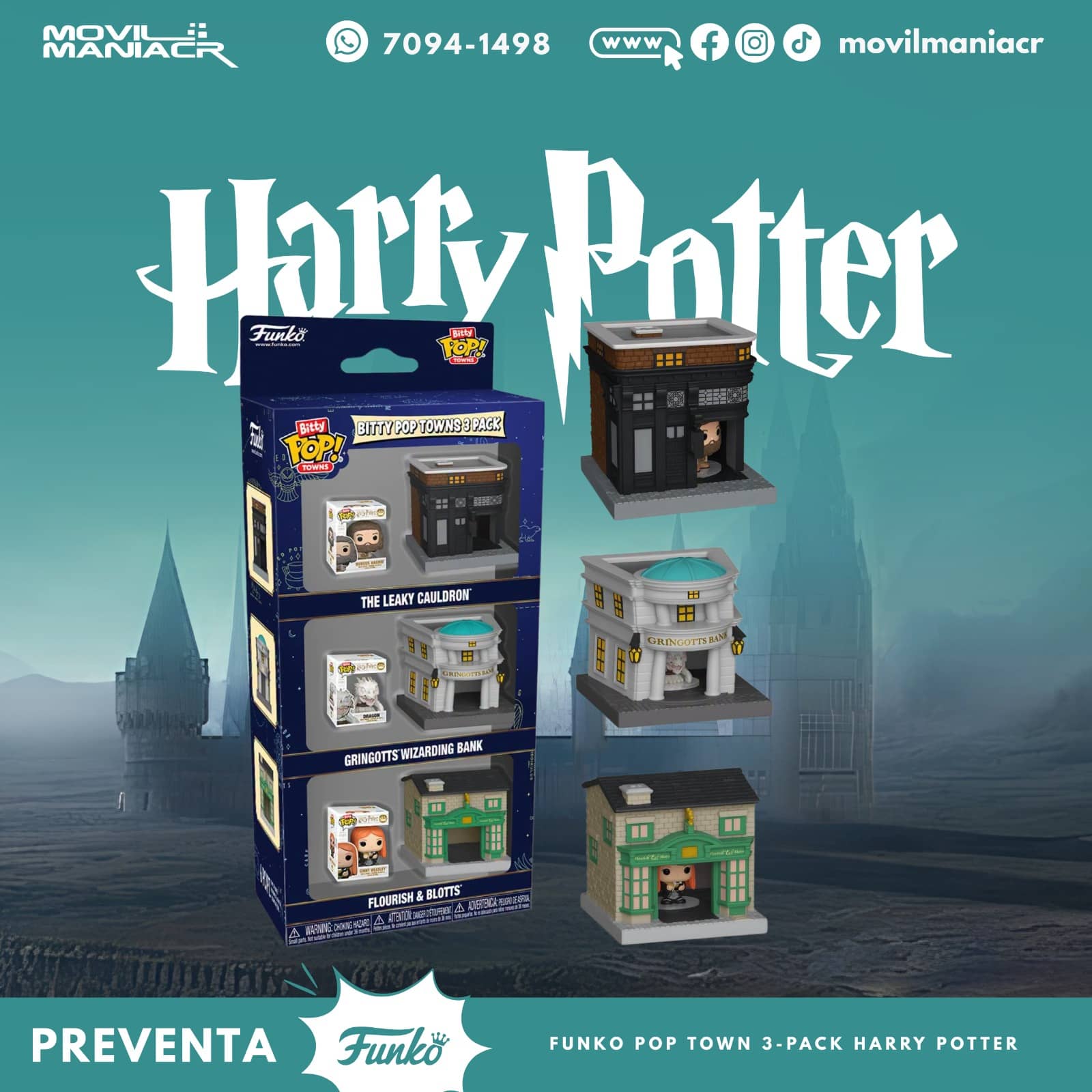 3-Pack Town Bitty Pop Harry Potter - (Preventa) ¡Reserva Ahora! 1 3-Pack Town Bitty Pop Harry Potter - (Preventa) ¡Reserva Ahora!